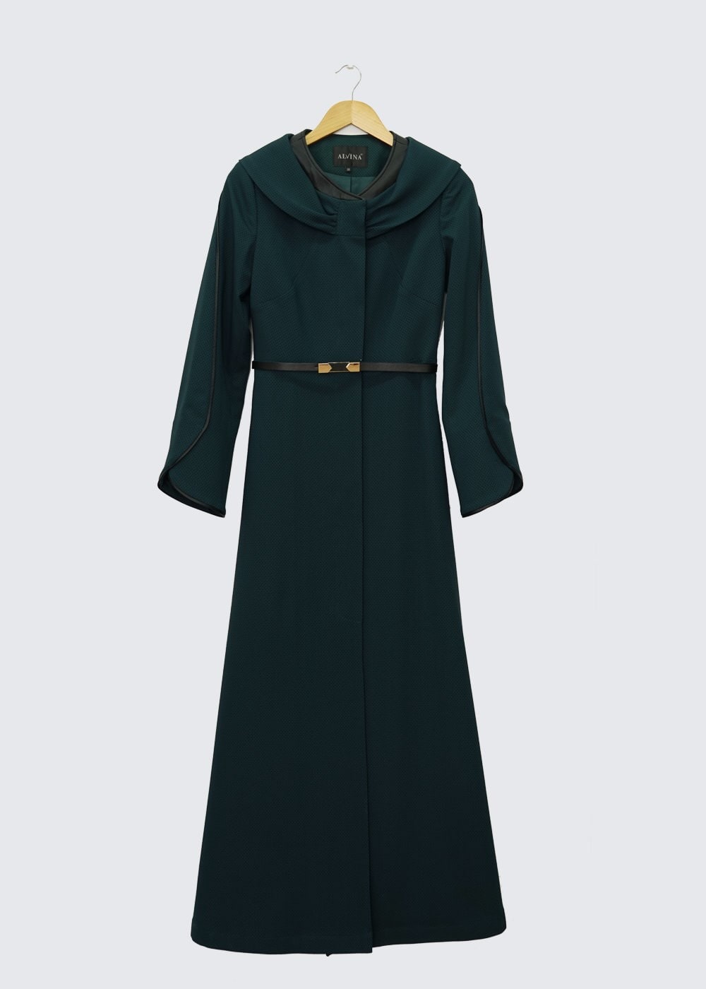 Tesettür giyim YEŞİL DÜĞMELİ PARDESÜ 1425