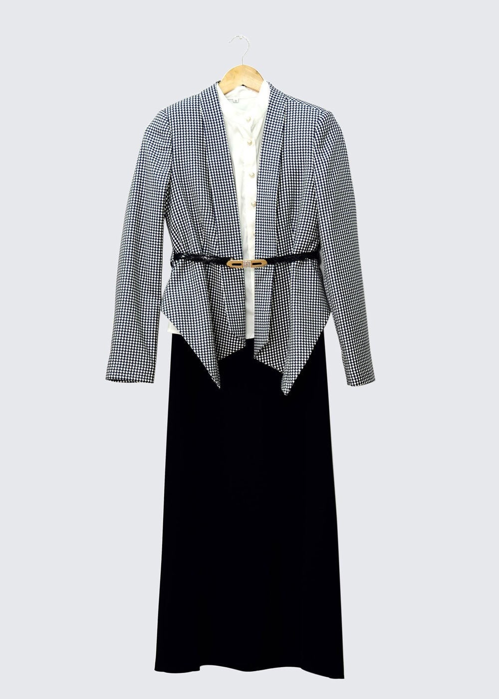 Tesettür giyim SİYAH 3060E ETEKLİ TAKIM