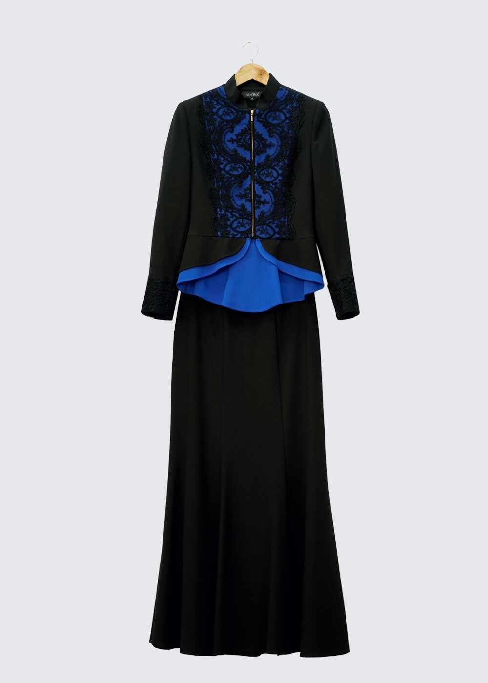 Hijab clothing BLACK GUIPURED SKIRT SUIT 3067E 