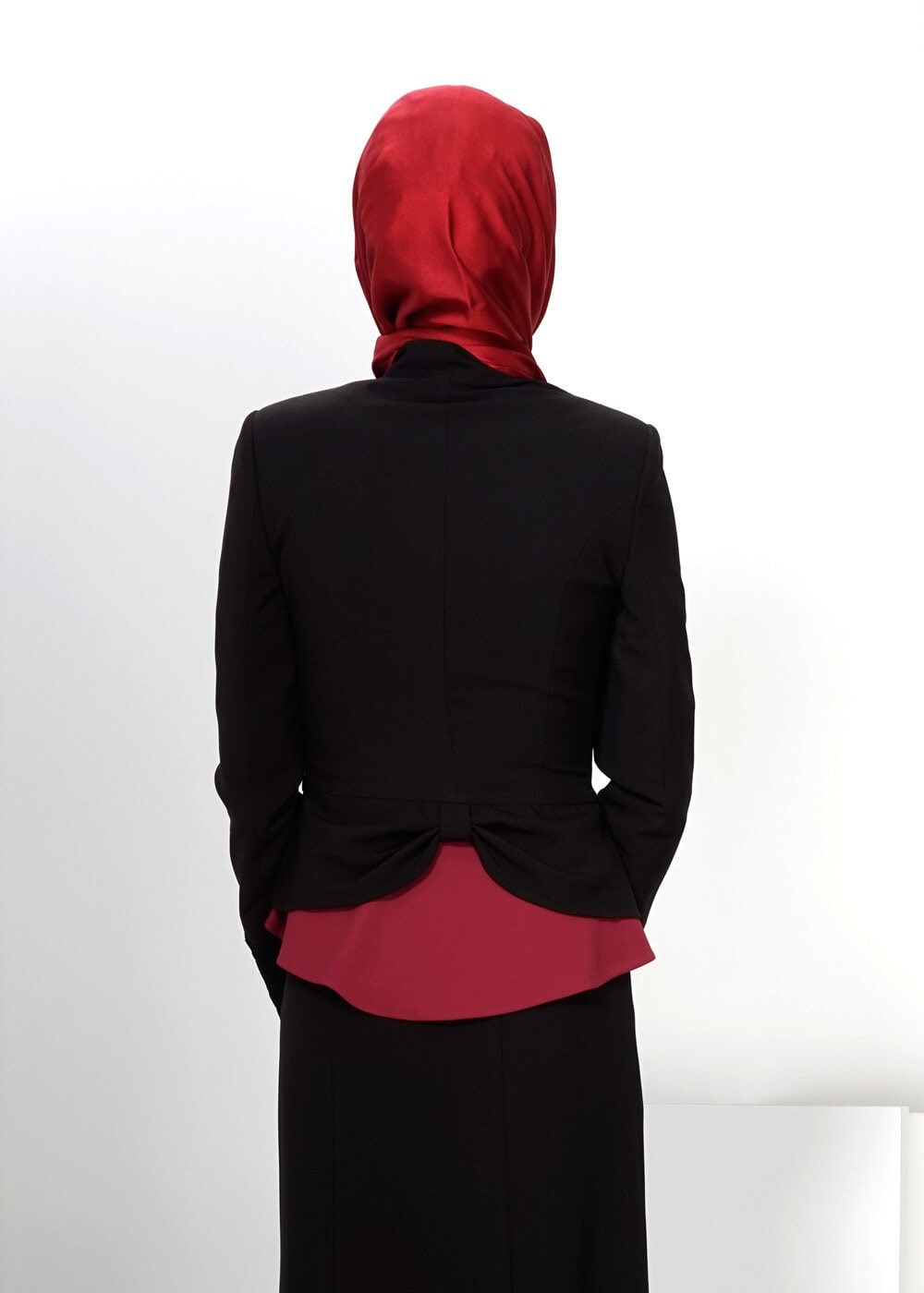 Tesettür giyim SİYAH 3067E ETEKLİ TAKIM