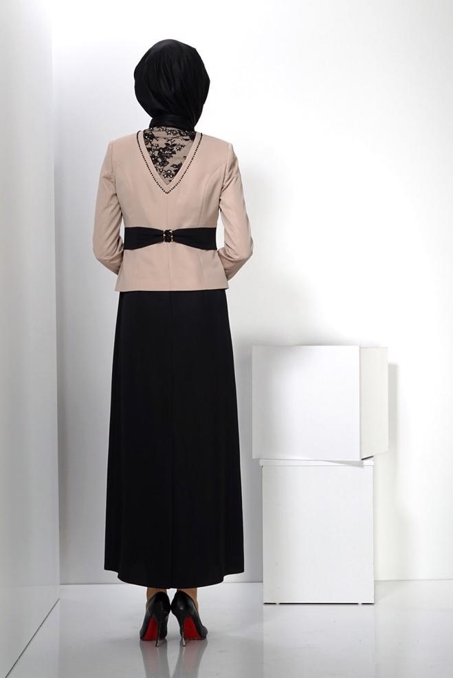 Hijab clothing TABA EMBELLISHED DRESS SUIT 3032  - ALVİNA
