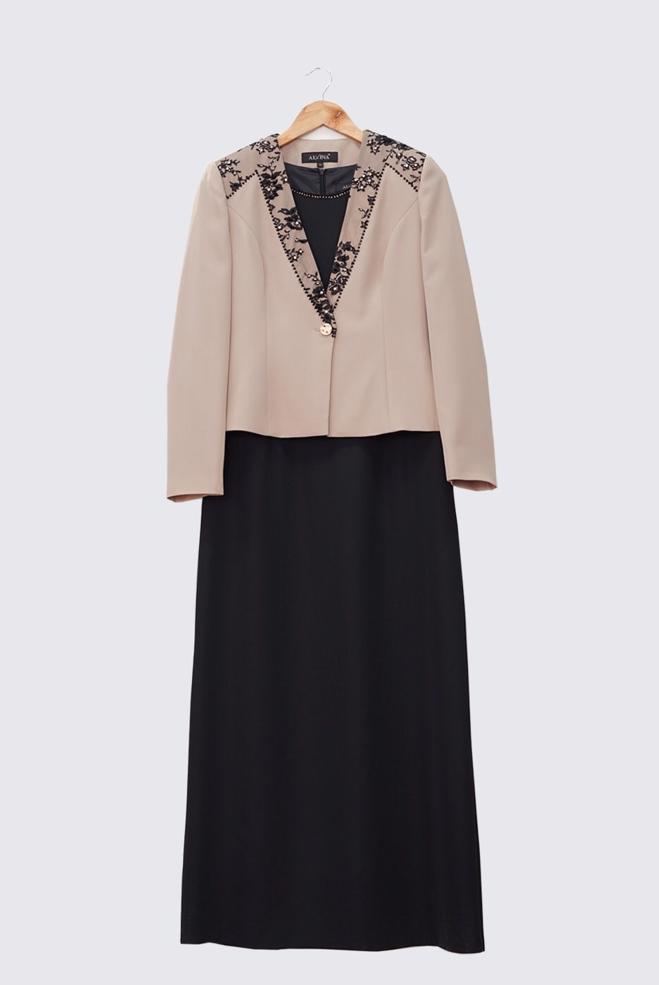 Hijab clothing TABA EMBELLISHED DRESS SUIT 3032  - ALVİNA