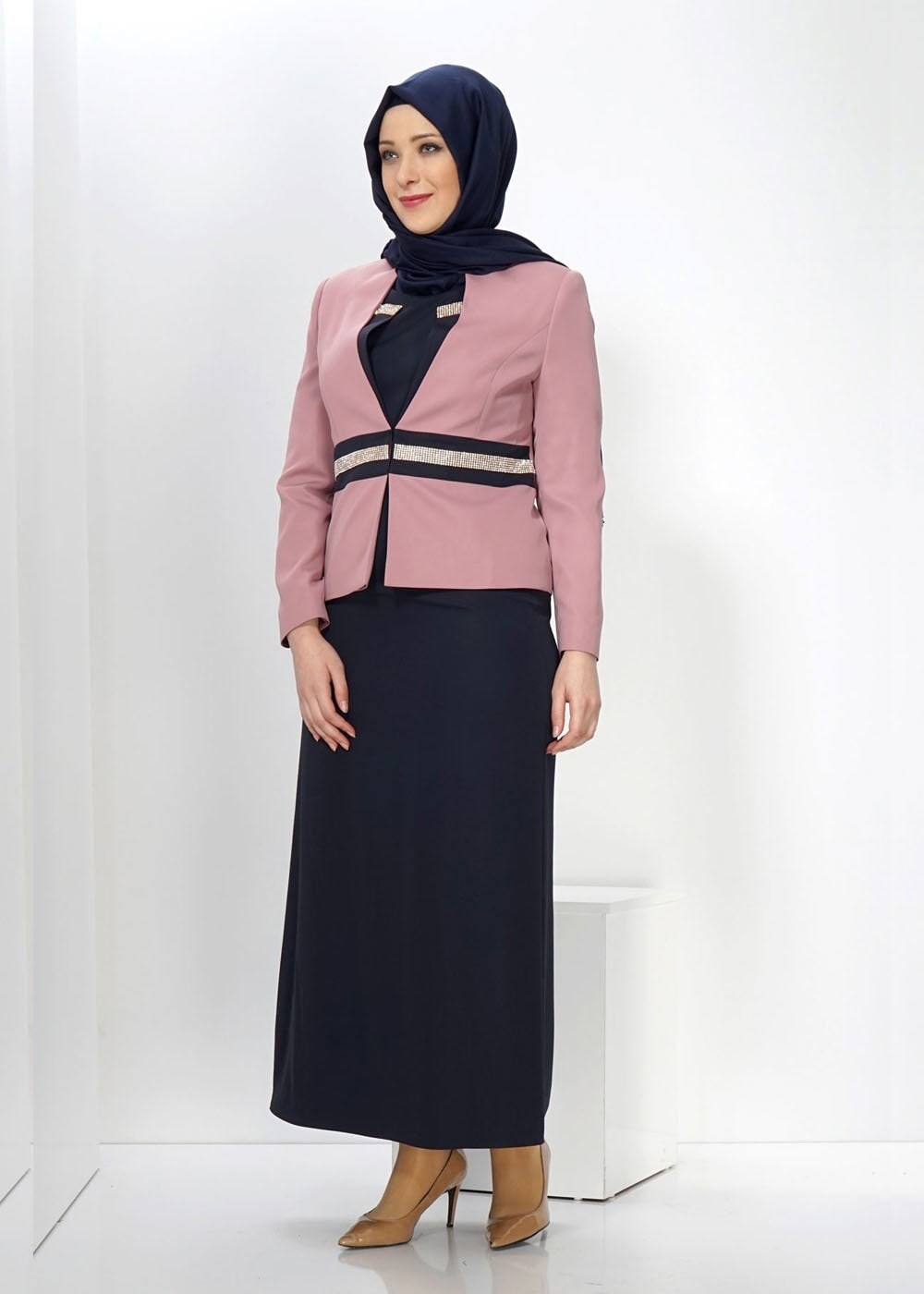 Vêtements hijab ROSE COSTUME & ROBE EMBELLIS 3054 