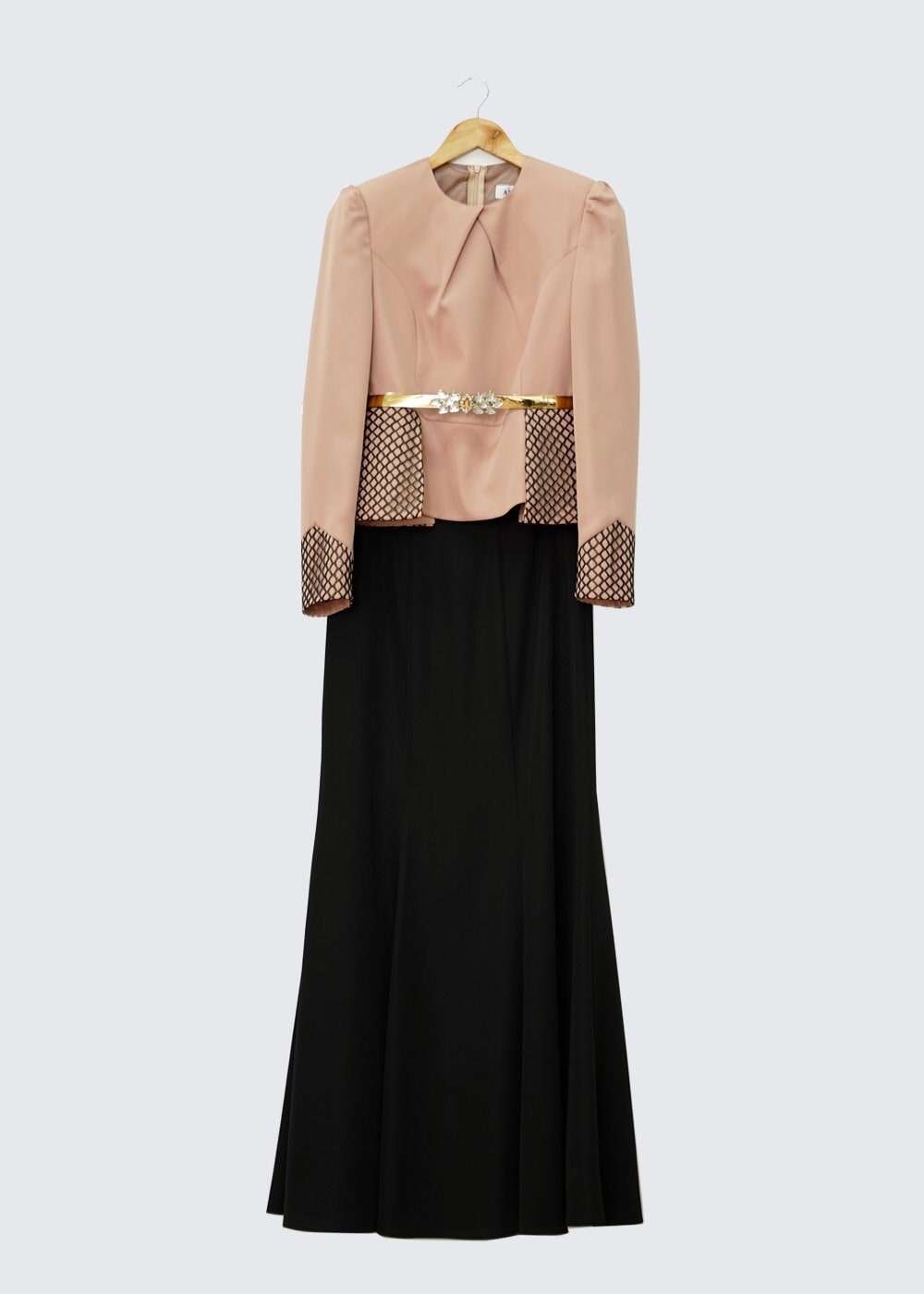 Tesettür giyim PUDRA 3071E ETEKLİ TAKIM