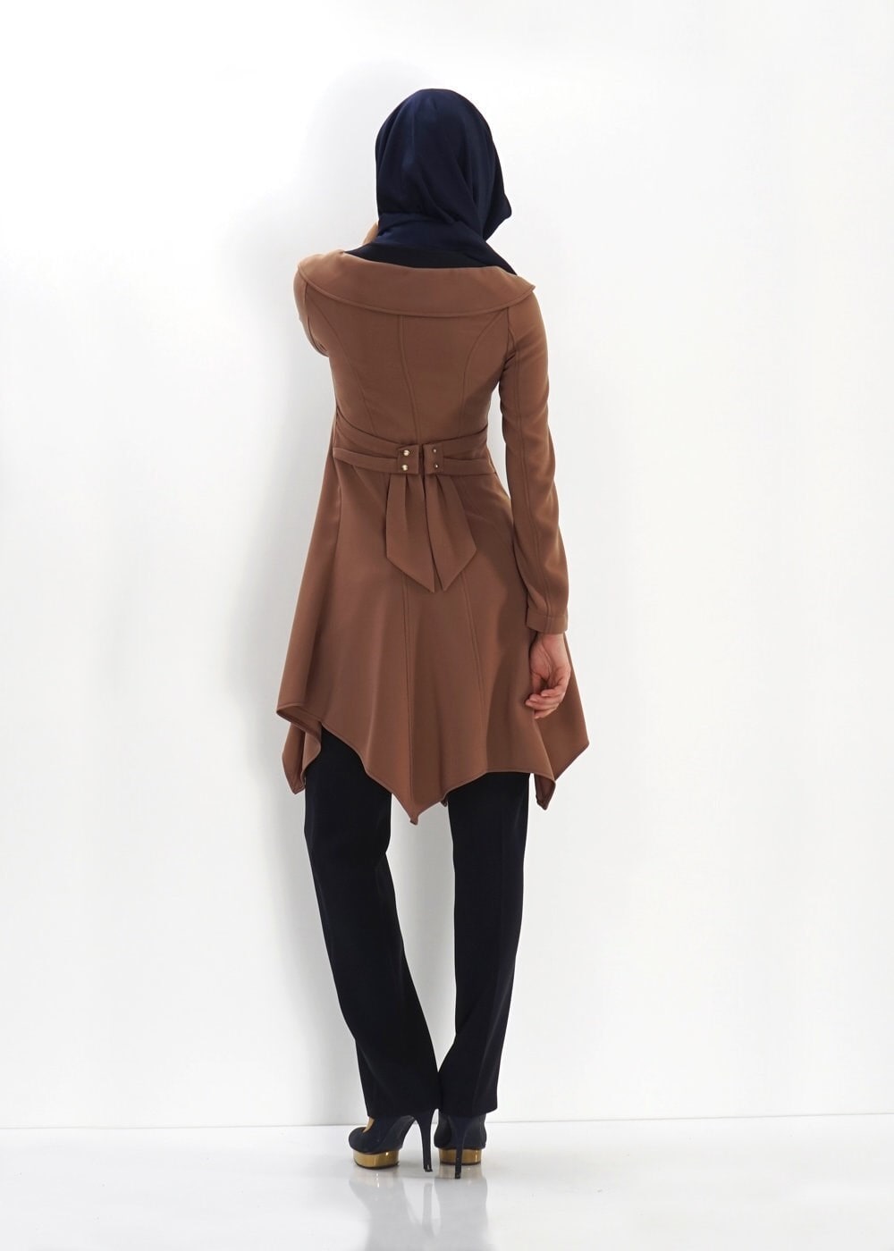 Tesettür giyim KAHVE 3062P TAKIM