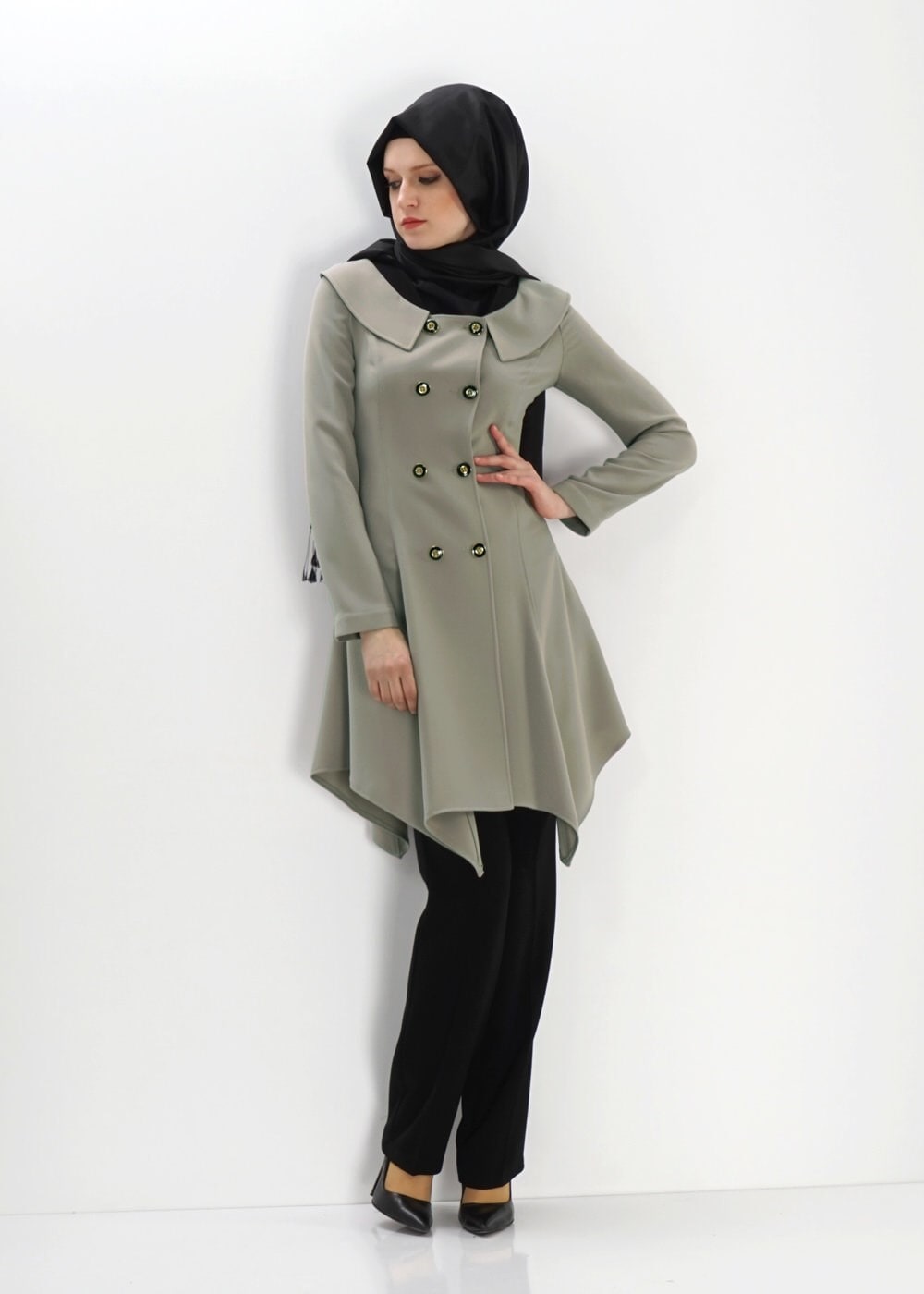 Tesettür giyim BEJ 3062P TAKIM