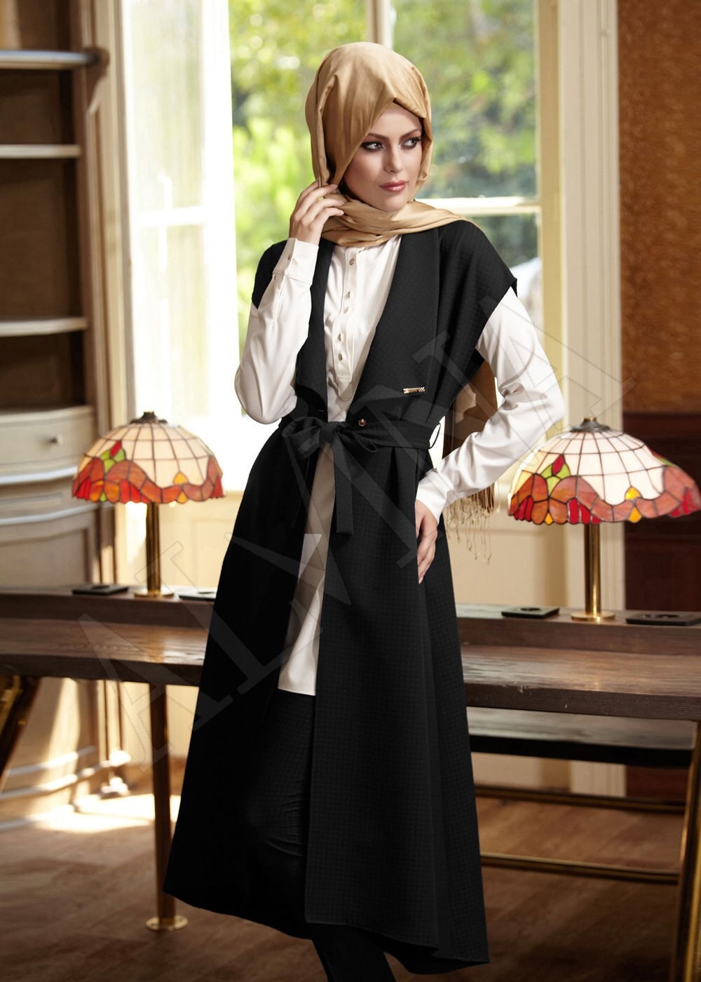 Tesettür giyim SİYAH 4390 TAKIM
