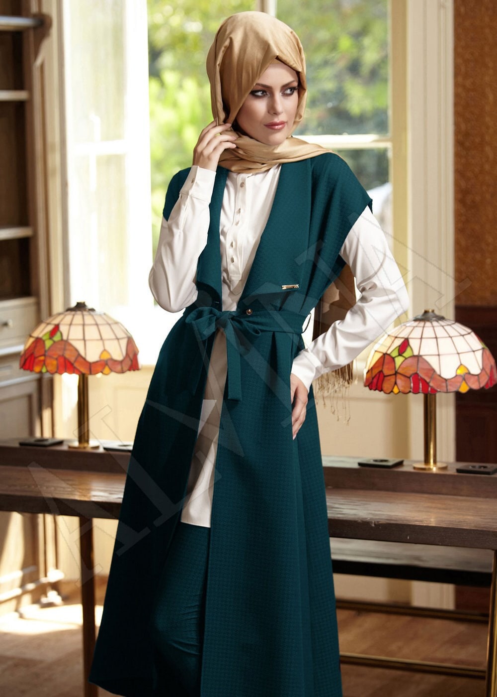 Tesettür giyim MAVİ 4390 TAKIM