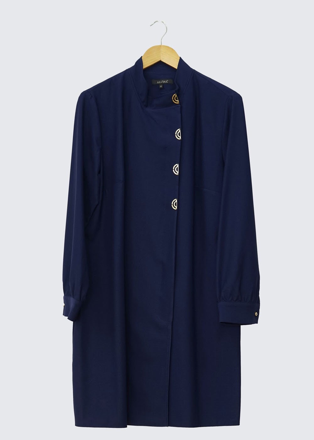 Tesettür giyim LACİVERT DİK YAKA TUNİK 2415 