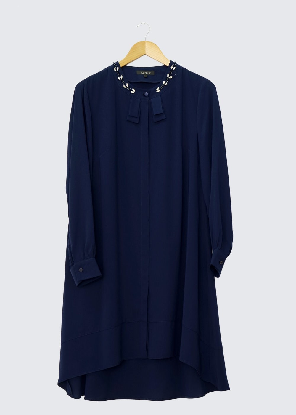 Tesettür giyim LACİVERT ASİMETRİK KESİM TUNİK 2426