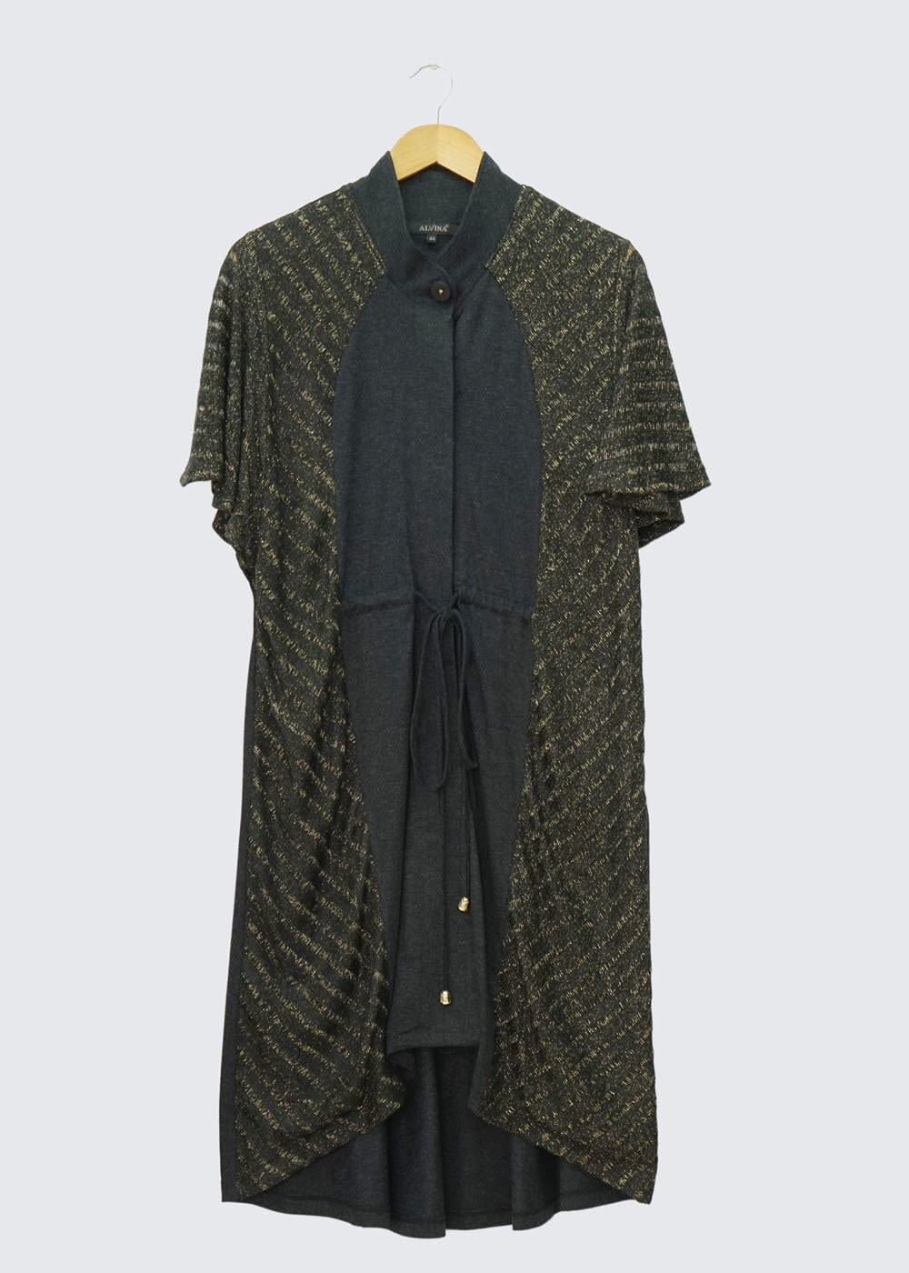 Hijab clothing BLACK SMOCKING WAIST TUNIC 2434 