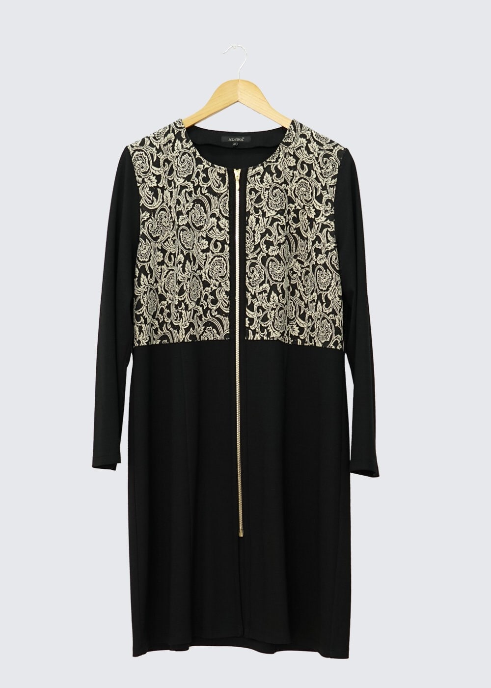 Tesettür giyim BEJ FERMUAR DETAYLI TUNİK 2444 