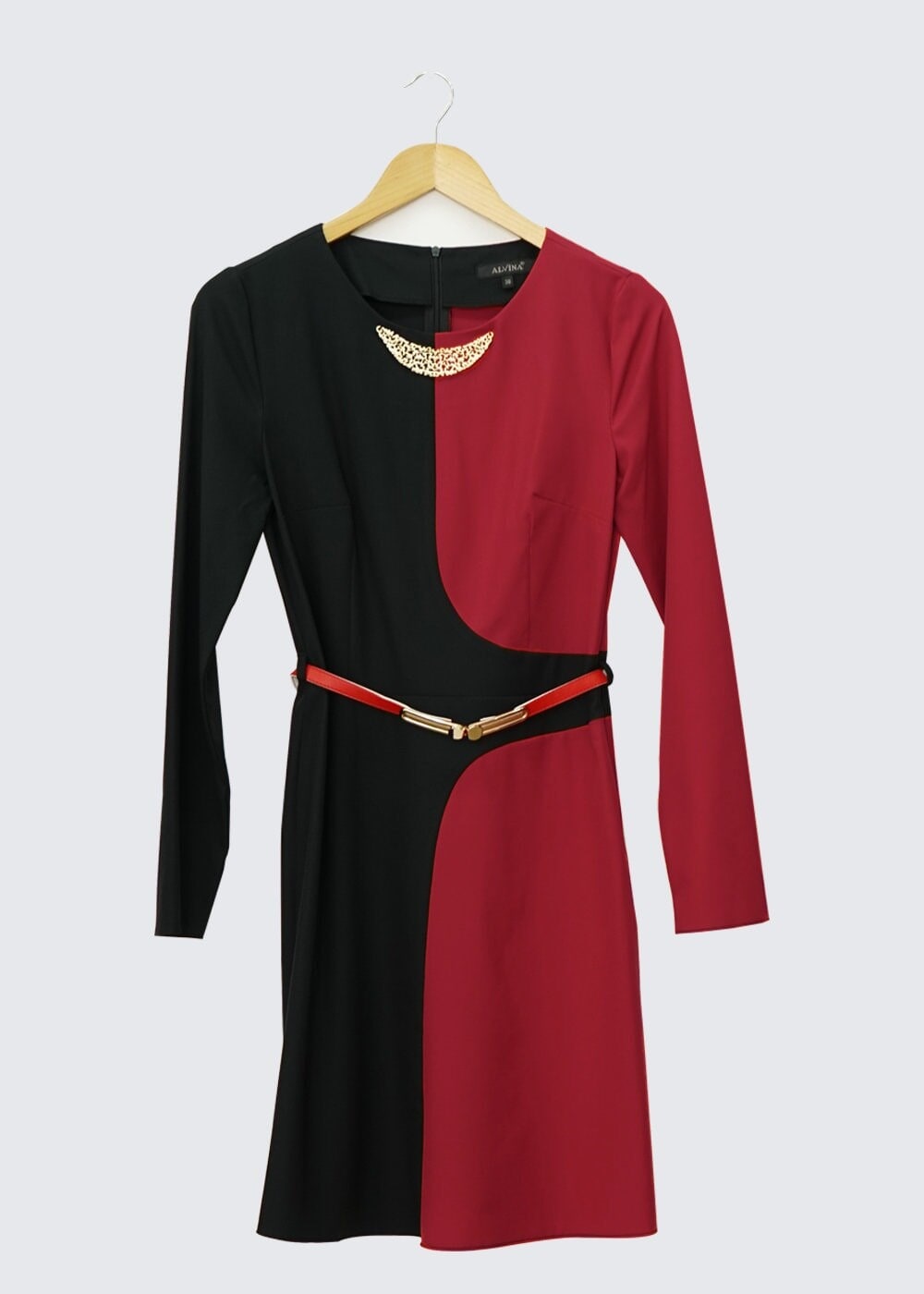 Tesettür giyim BORDO İKİ RENKLİ TUNİK 4322