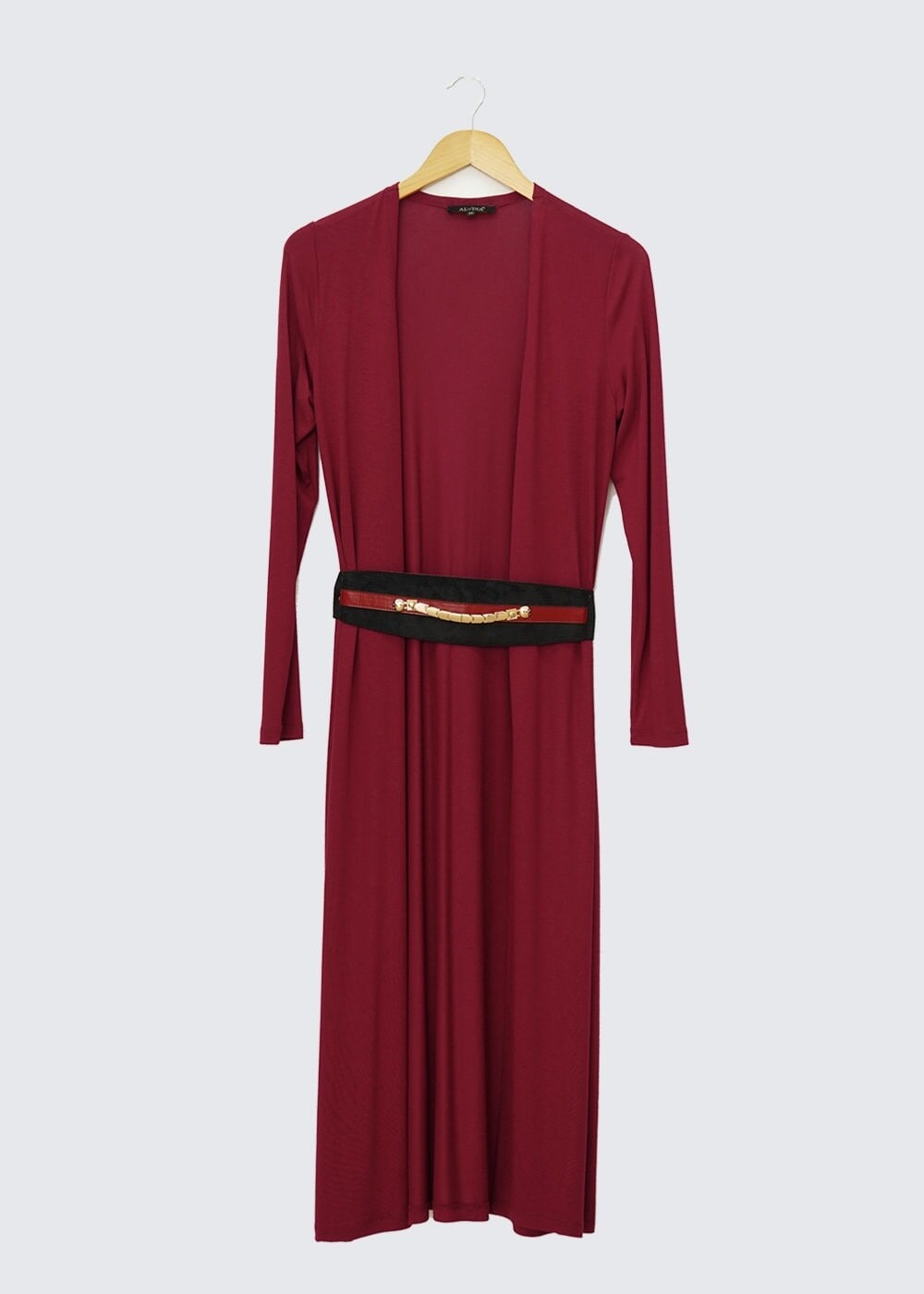 Tesettür giyim BORDO UZUN TUNİK 4346