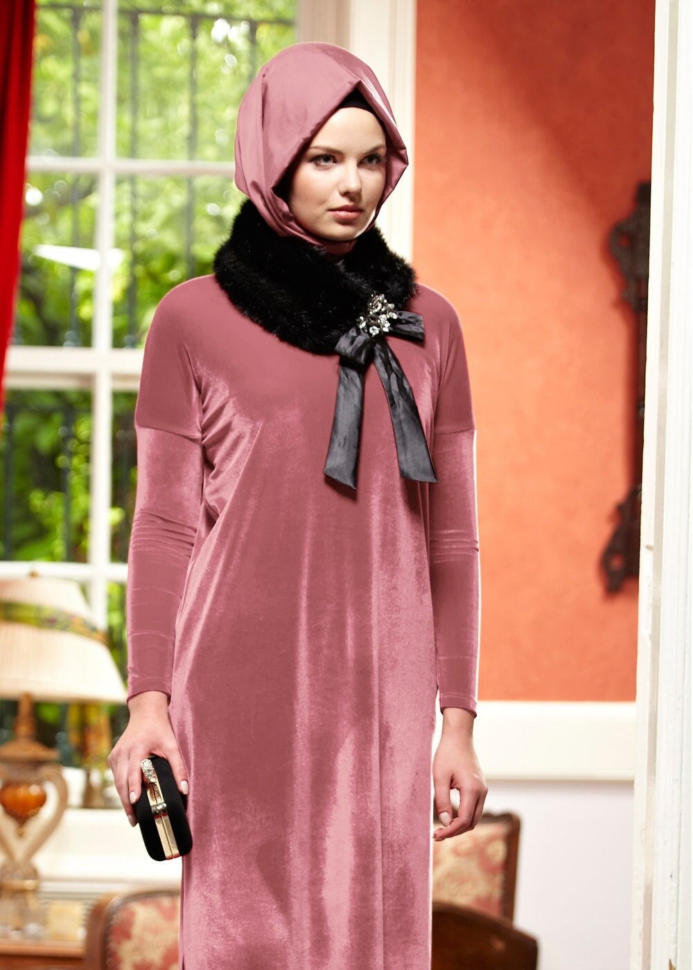 Tesettür giyim PUDRA 4348 TUNİK 
