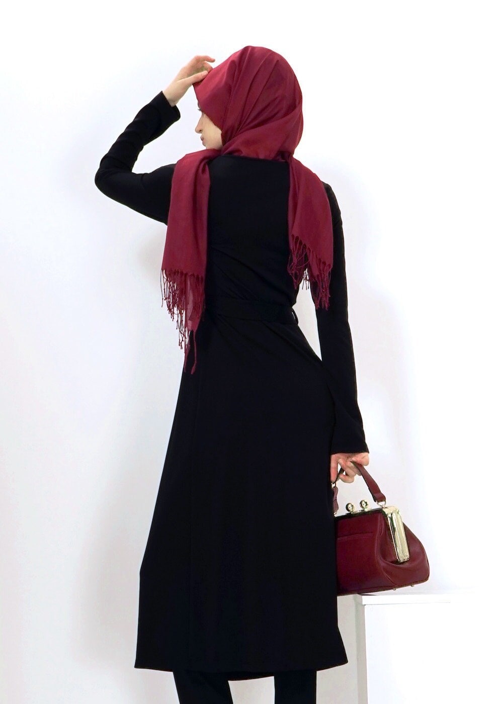 Tesettür giyim SİYAH FERMUAR DETAYLI TUNİK  4395 