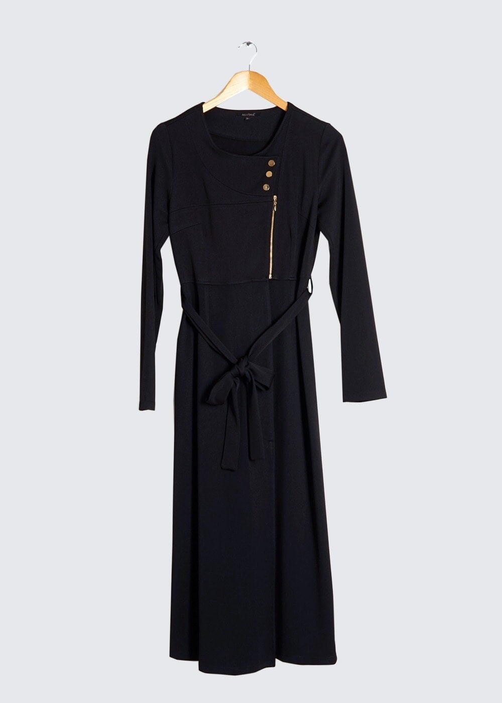 Tesettür giyim SİYAH FERMUAR DETAYLI TUNİK  4395 