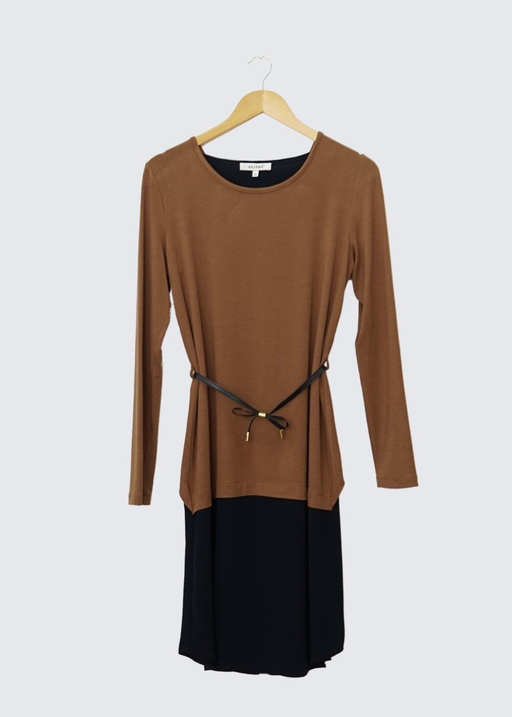 Tesettür giyim KAHVE İKİ RENKLİ TUNİK 4400