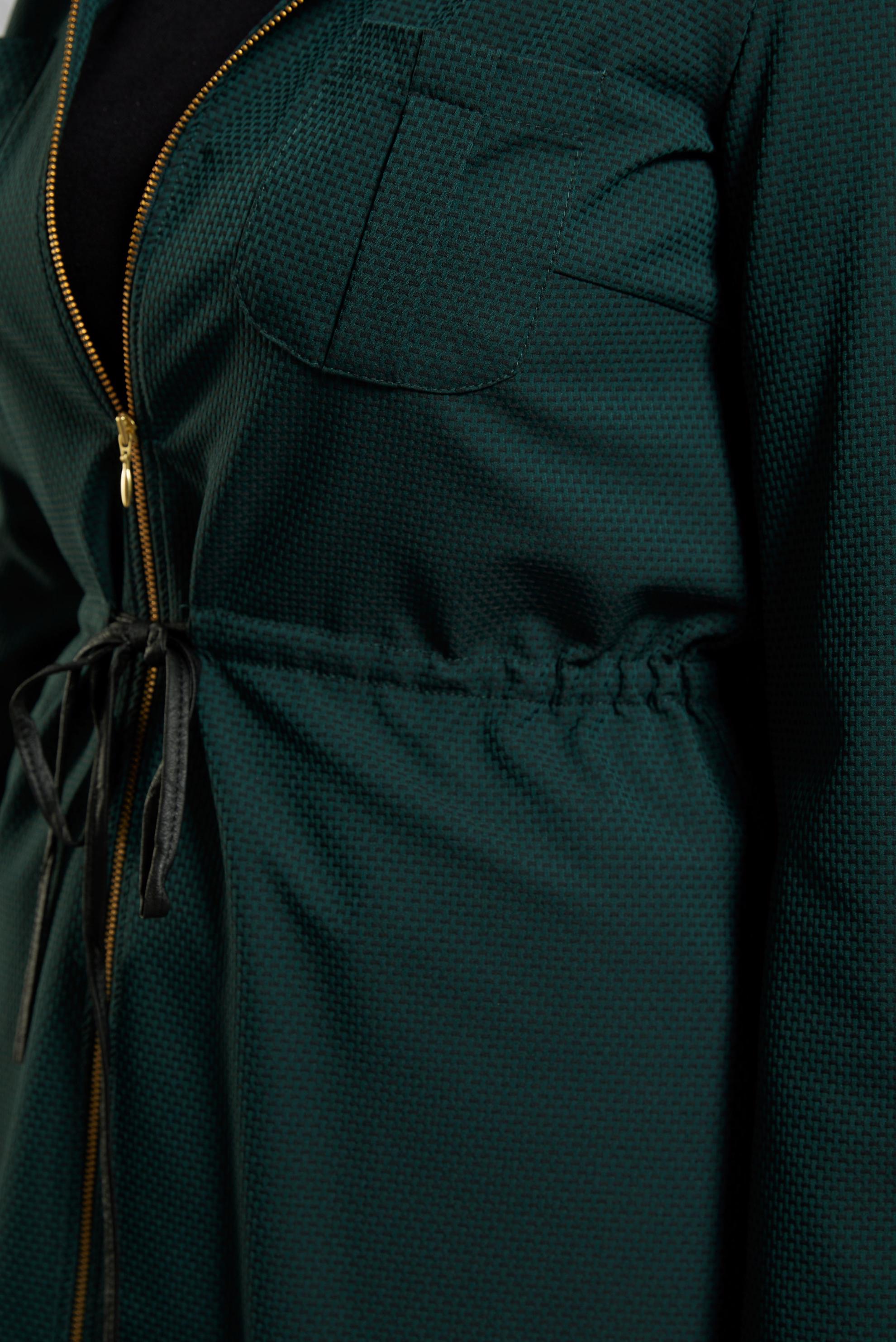 Tesettür giyim YEŞİL KAPÜŞONLU TUNİK 4408