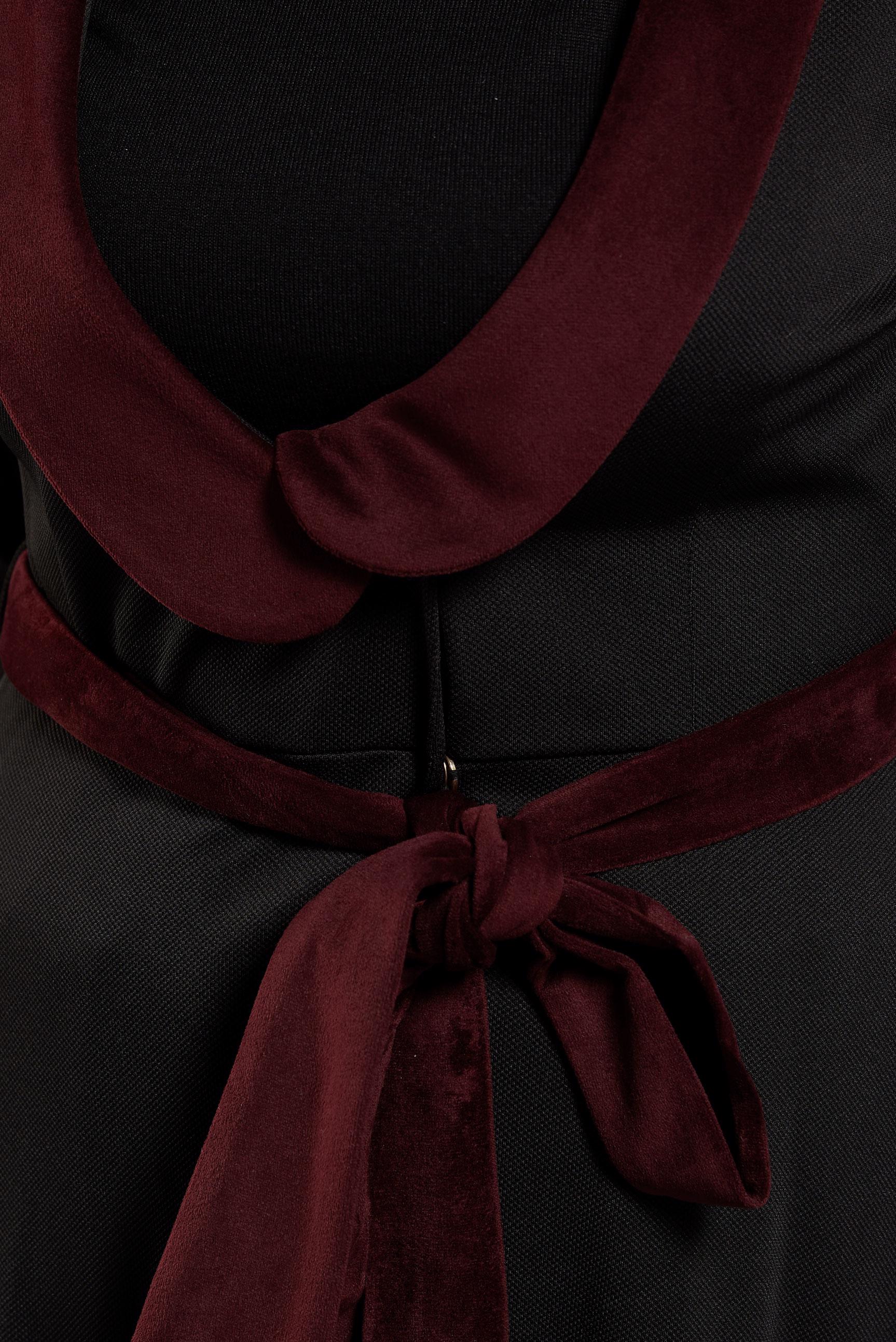 Tesettür giyim SİYAH KUŞAKLI UZUN TUNİK 4413