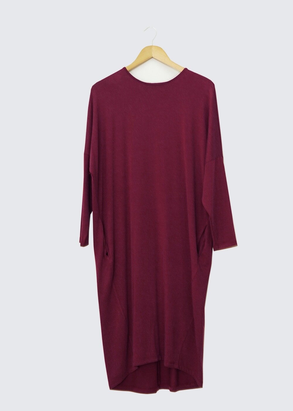 Tesettür giyim BORDO TESETTÜR DÜZ TUNİK 4416 