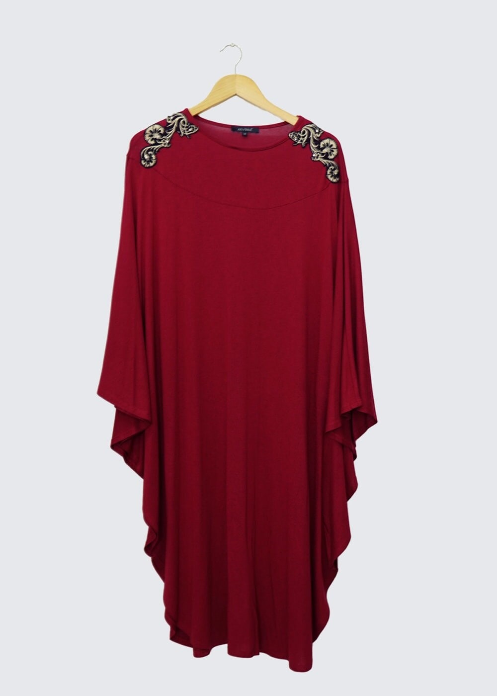 Tesettür giyim BORDO TAŞ DETAYLI TUNİK 4421