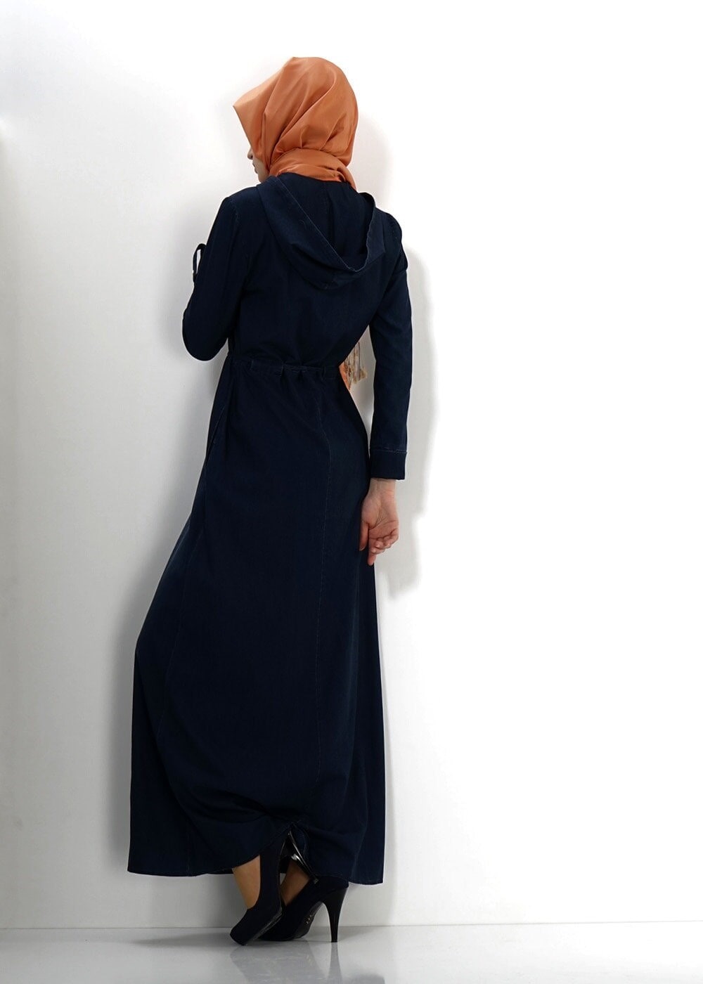 Tesettür giyim LACİVERT 4429 ELBİSE