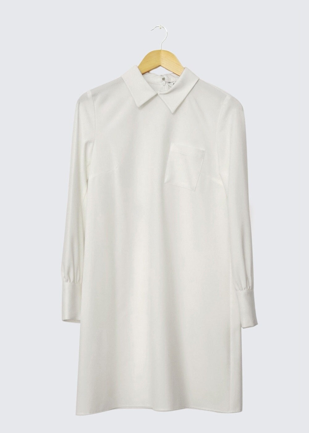 Tesettür giyim BEYAZ GÖMLEK YAKA TUNİK 4451 