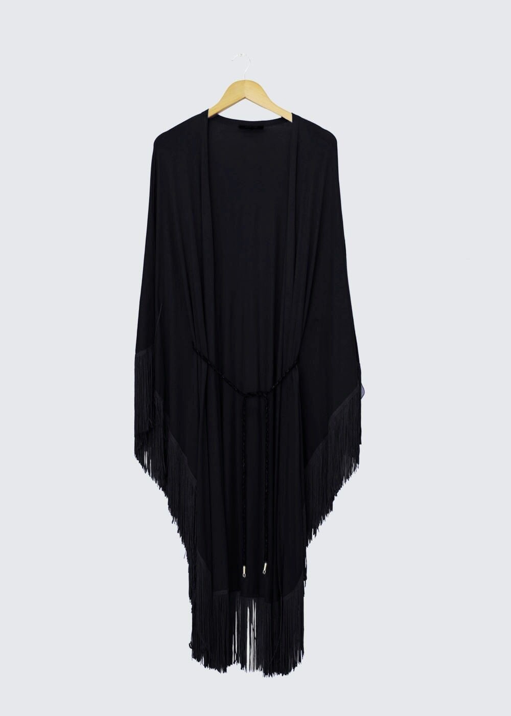 Tesettür giyim SİYAH SAÇAKLI TUNİK 4452