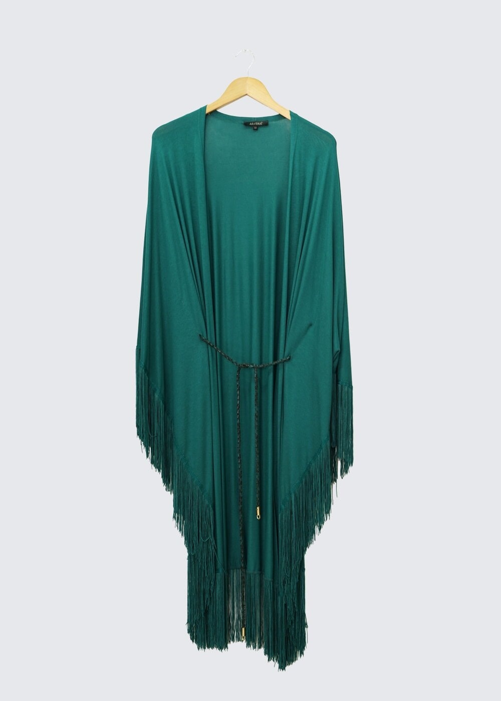 Tesettür giyim YEŞİL SAÇAKLI TUNİK 4452