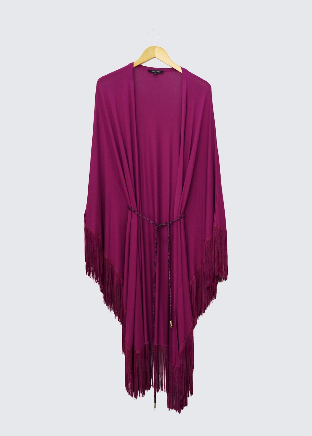 Tesettür giyim FUŞYA SAÇAKLI TUNİK 4452