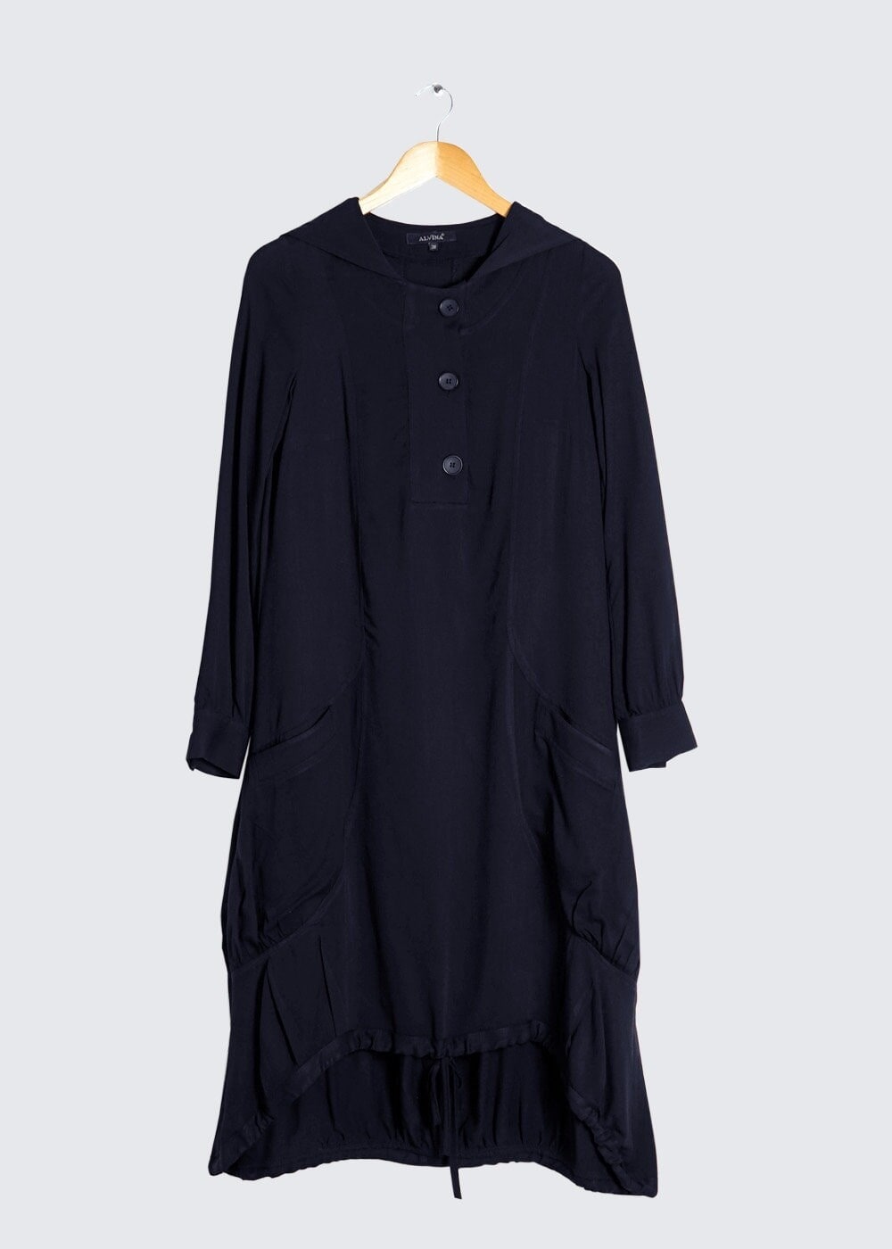 Tesettür giyim LACİVERT ASİMETRİK KESİM TUNİK 4458