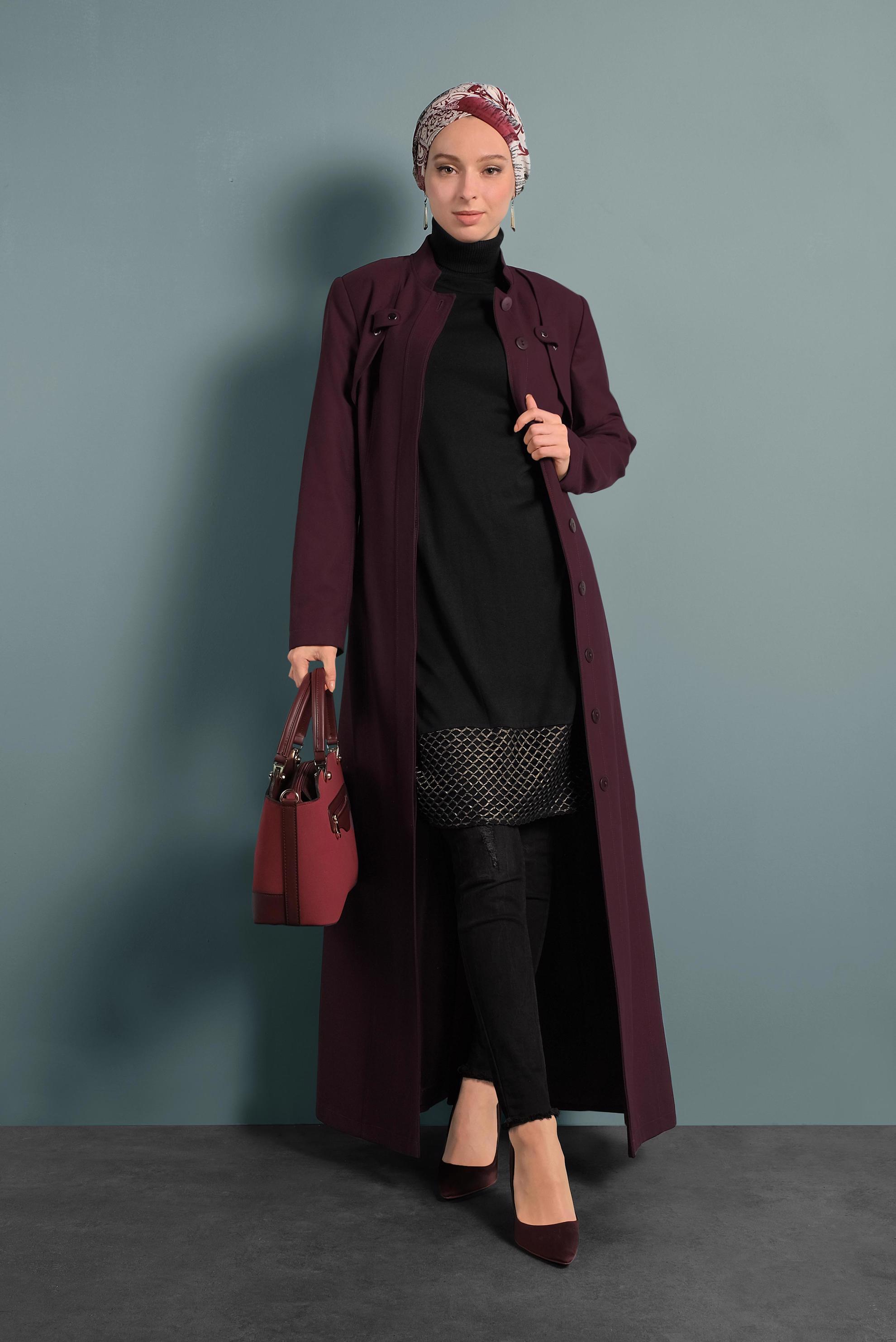 Tesettür giyim SİYAH YARASA KOL TUNİK 4483