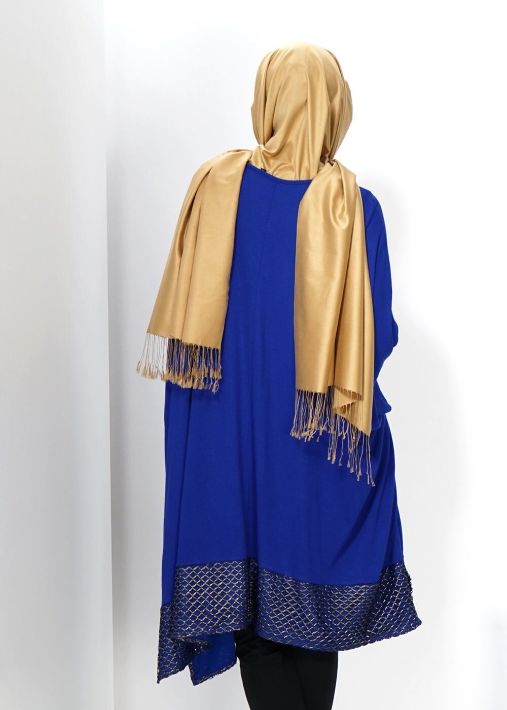 Tesettür giyim LACİVERT YARASA KOL TUNİK 4483