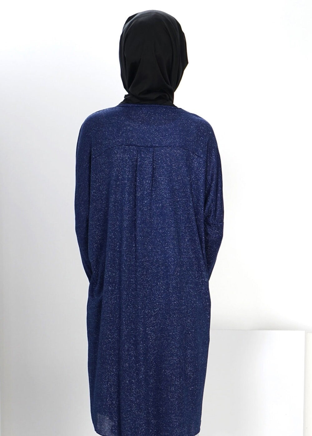 Tesettür giyim LACİVERT YARASA KOL TUNİK 4534