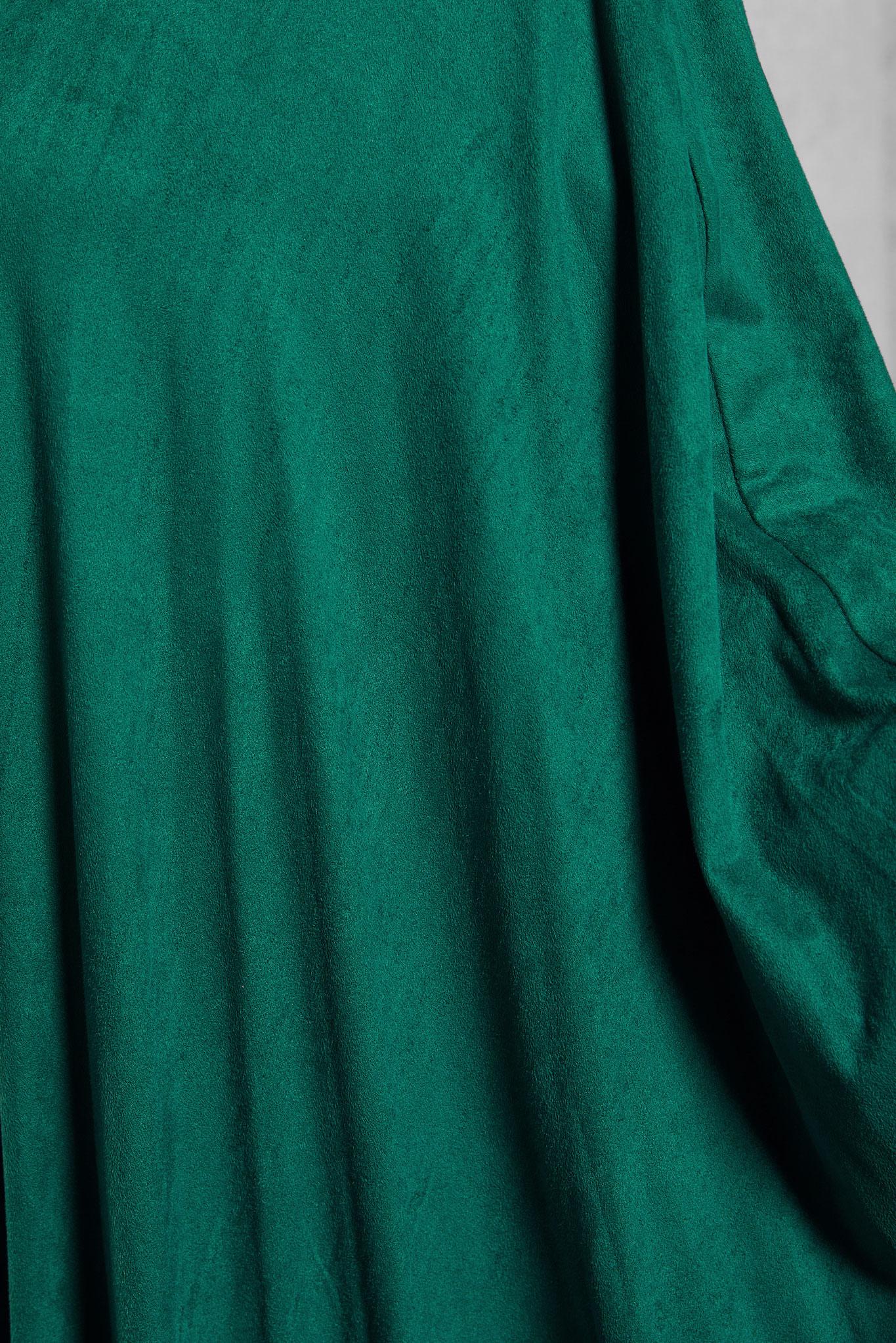 Tesettür giyim YEŞİL PÜSKÜL DETAYLI ŞAL TUNİK 4550