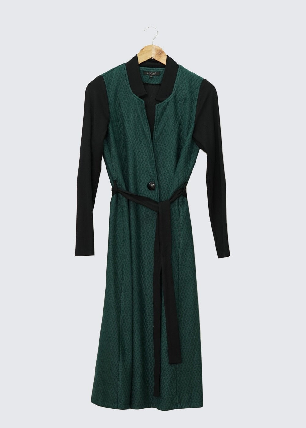 Tesettür giyim YEŞİL DÜĞME DETAYLI TUNİK 4558 