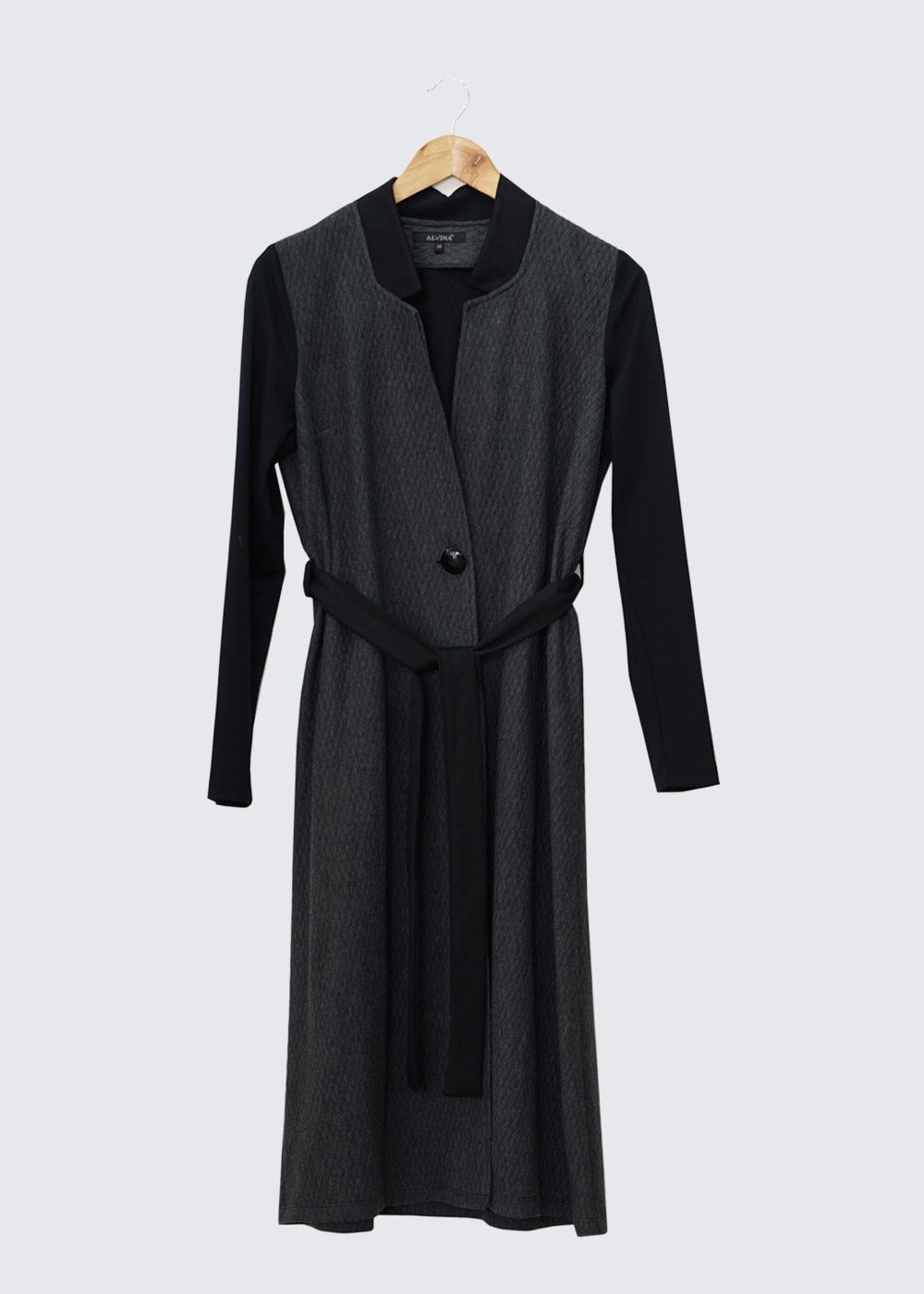 Tesettür giyim GRİ DÜĞME DETAYLI TUNİK 4558 