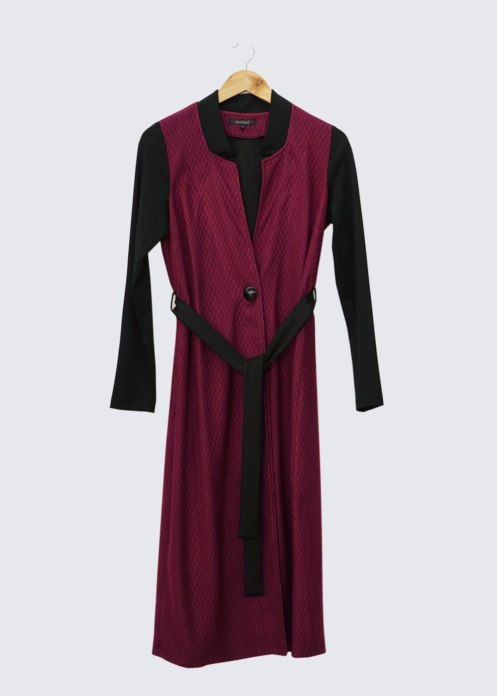 Tesettür giyim BORDO DÜĞME DETAYLI TUNİK 4558 