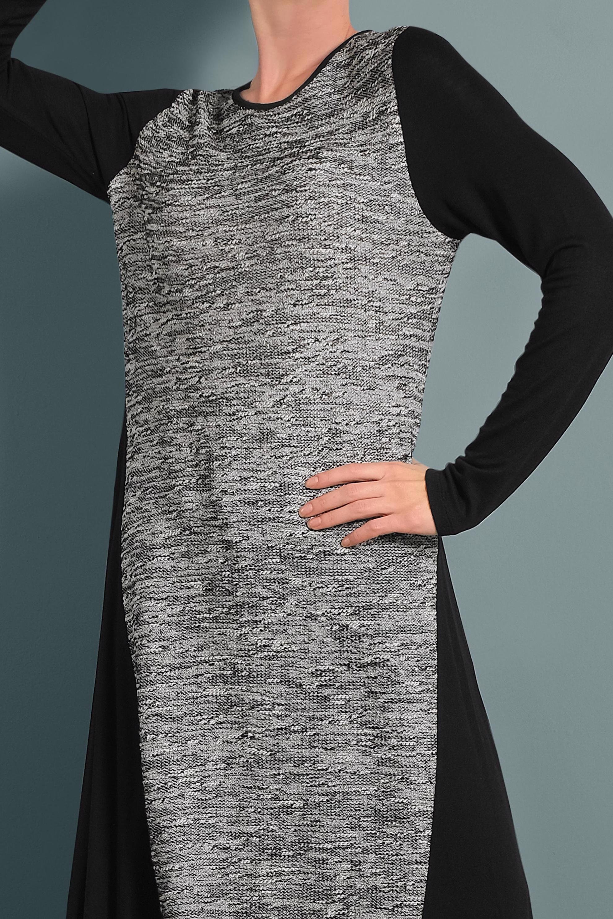 Tesettür giyim SİYAH ASİMETRİK KESİM TUNİK 4560