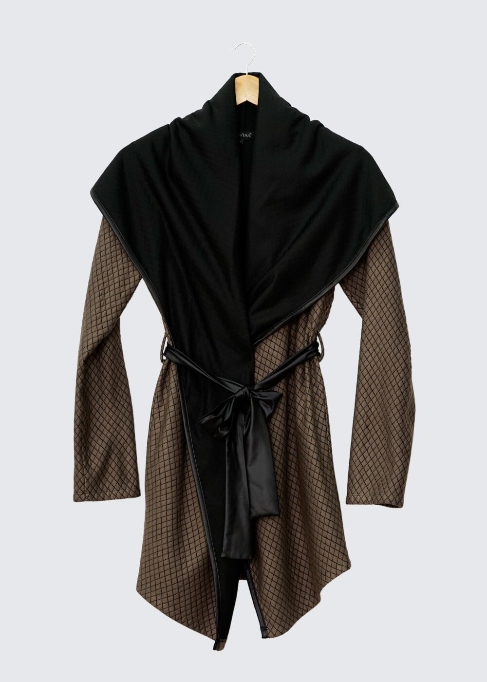 Tesettür giyim VİZON ŞAL YAKA TUNİK 4523-1