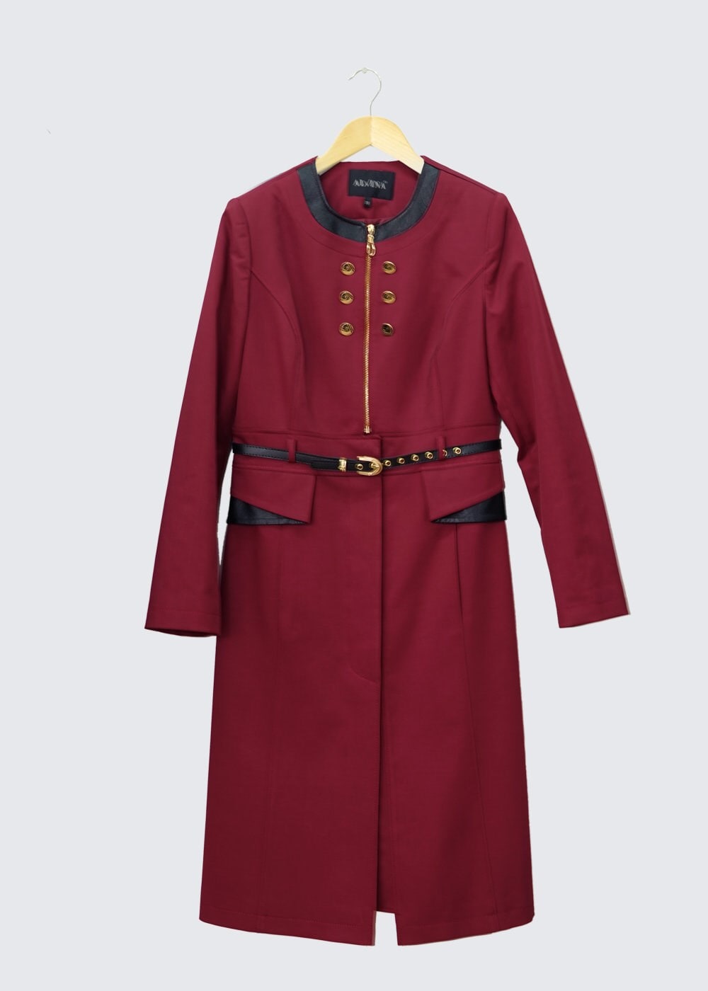 Tesettür giyim BORDO 1312 TRENÇKOT