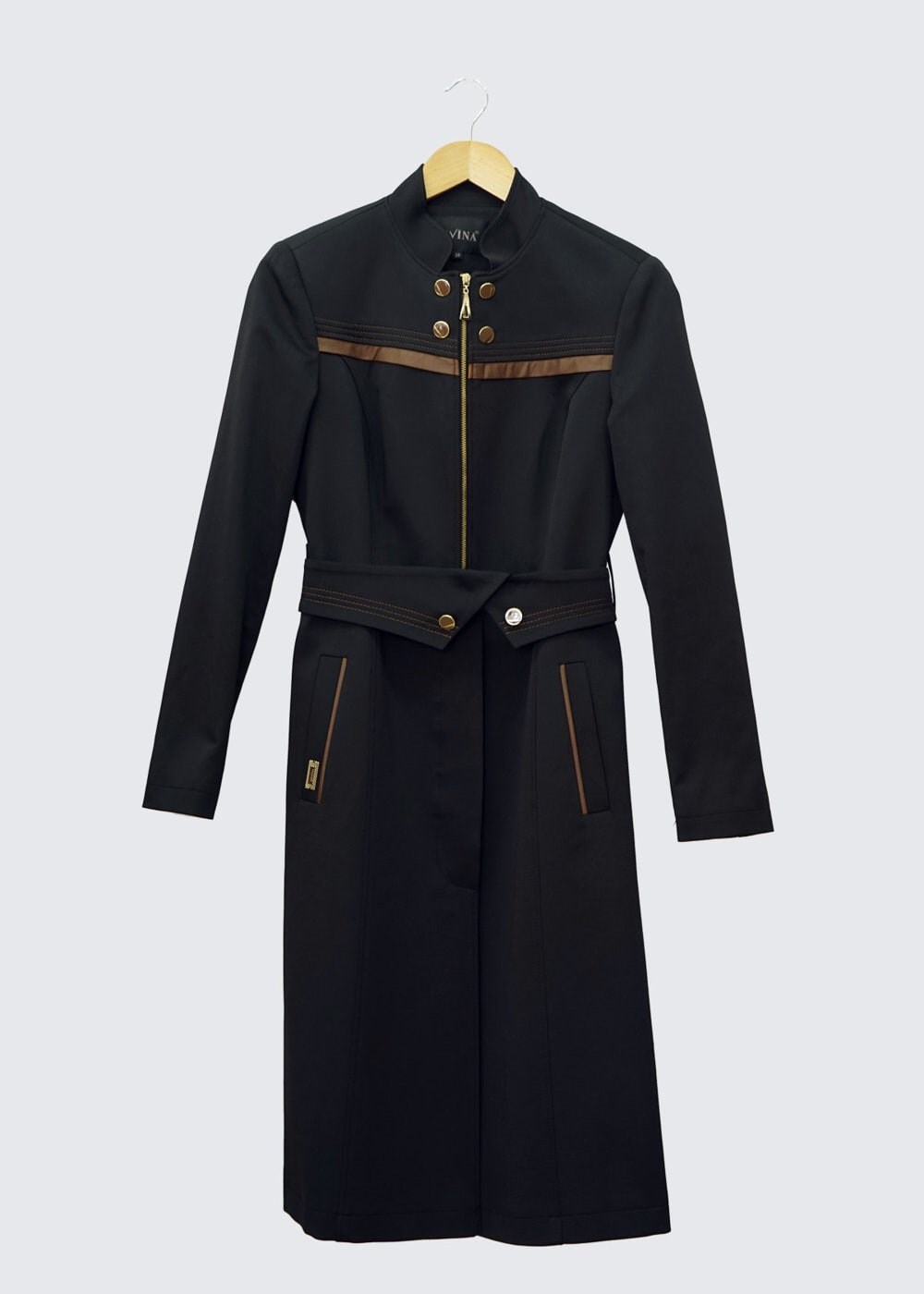 Tesettür giyim SİYAH 1325 TRENÇKOT