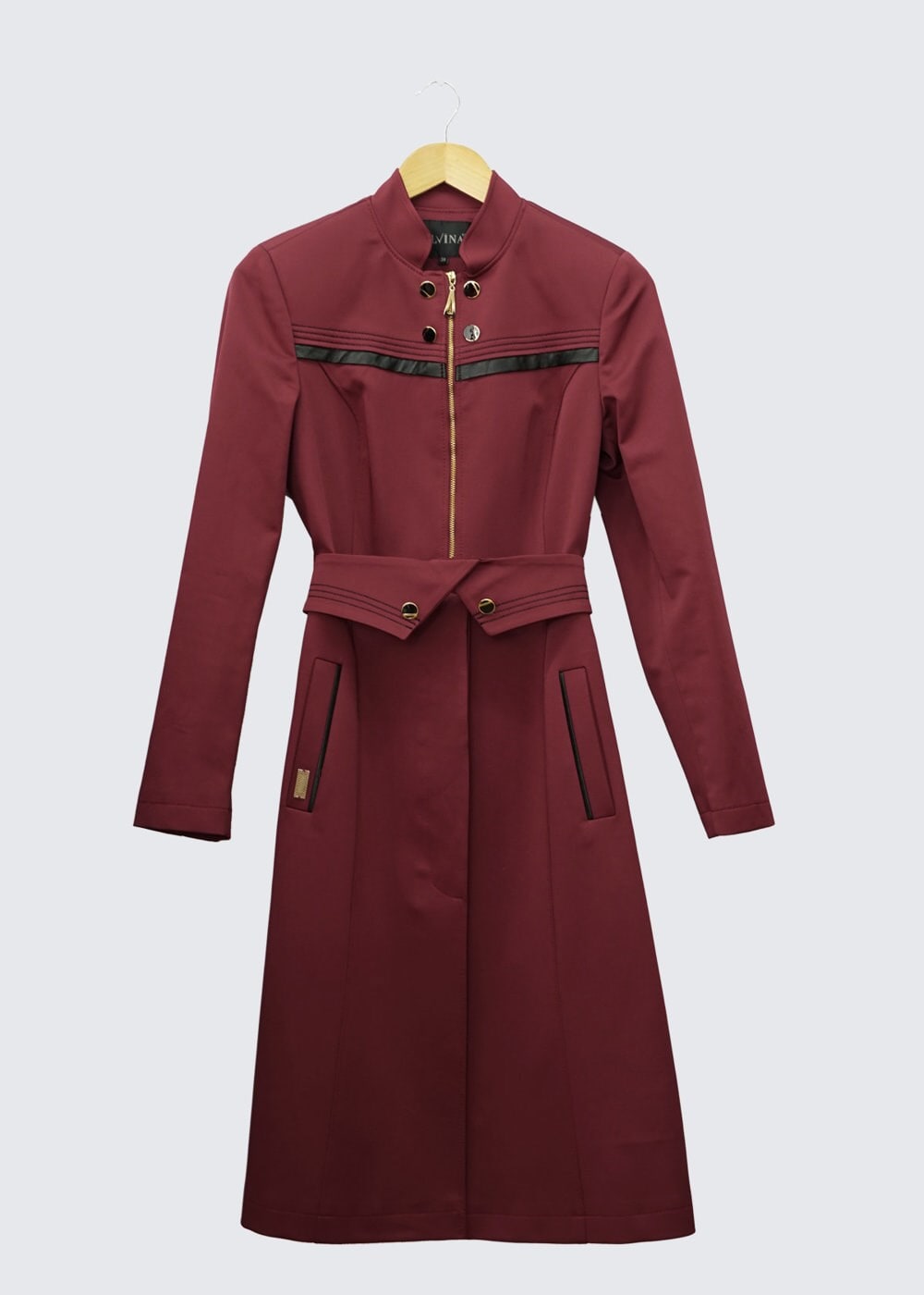 Tesettür giyim BORDO 1325 TRENÇKOT