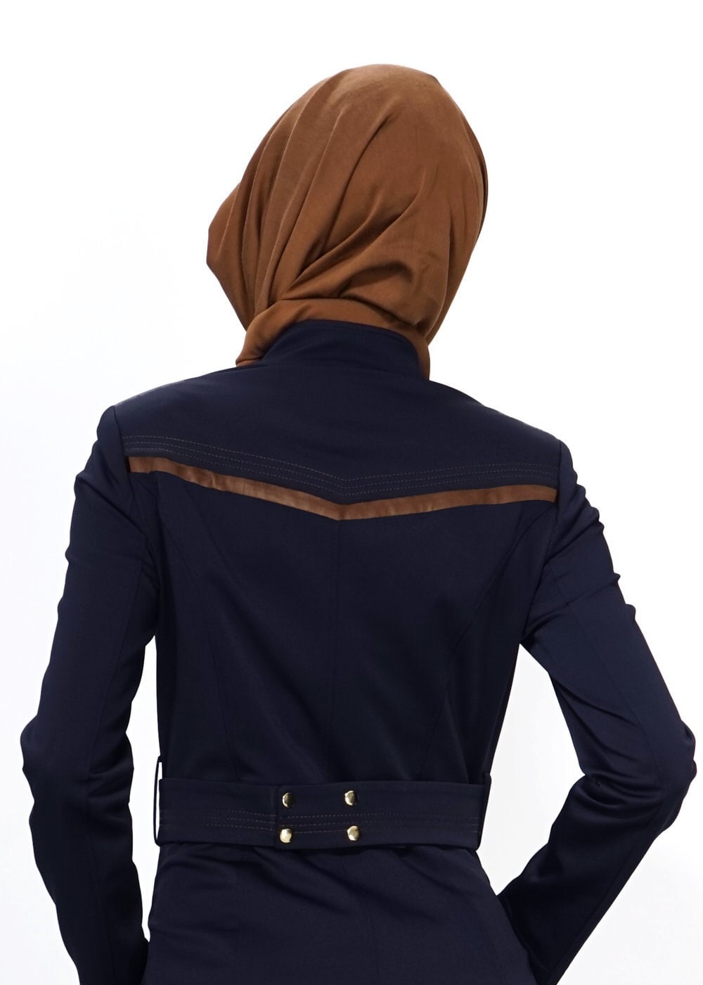 Tesettür giyim LACİVERT 1325 TRENÇKOT