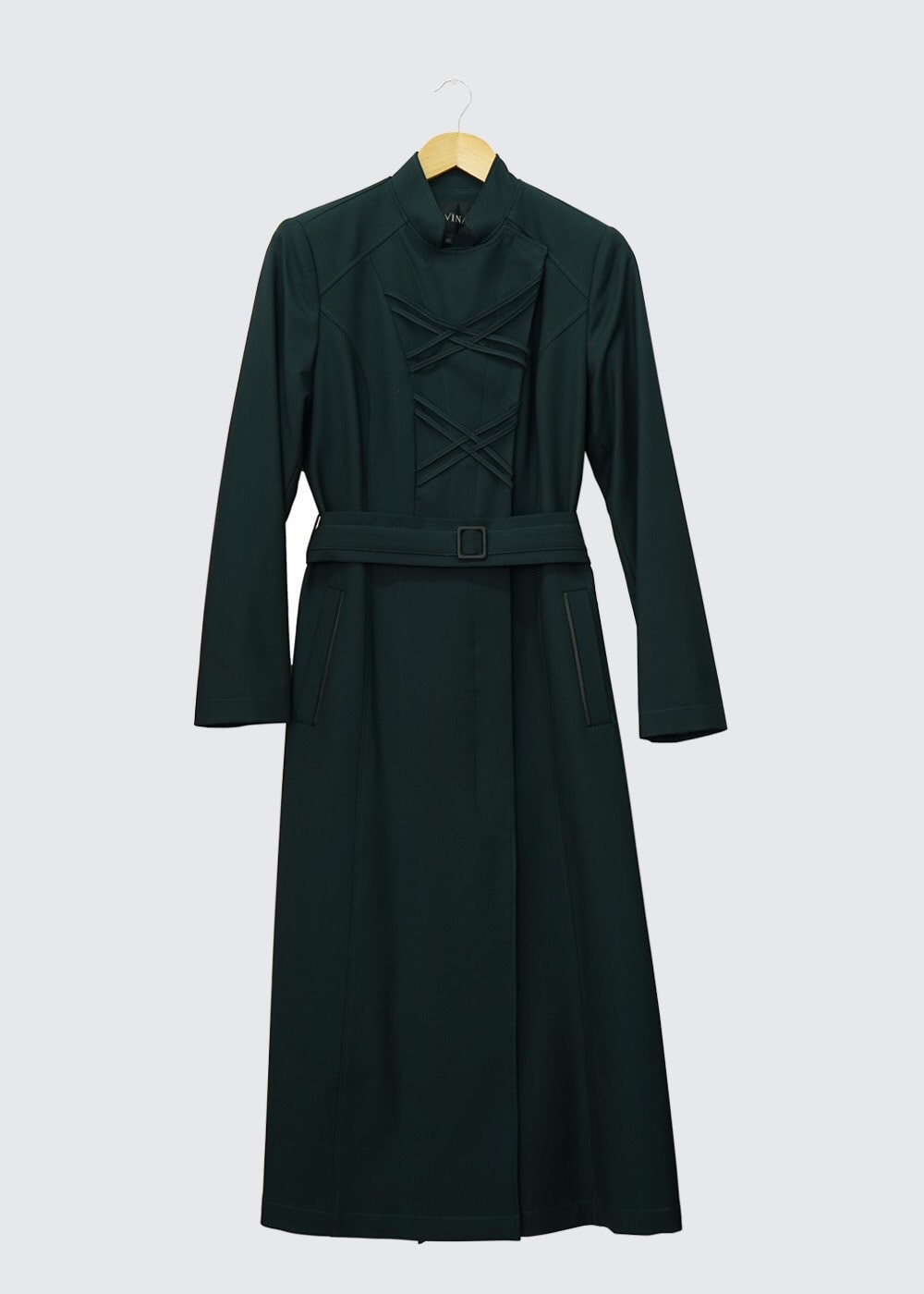 Tesettür giyim YEŞİL 1327 TRENÇKOT