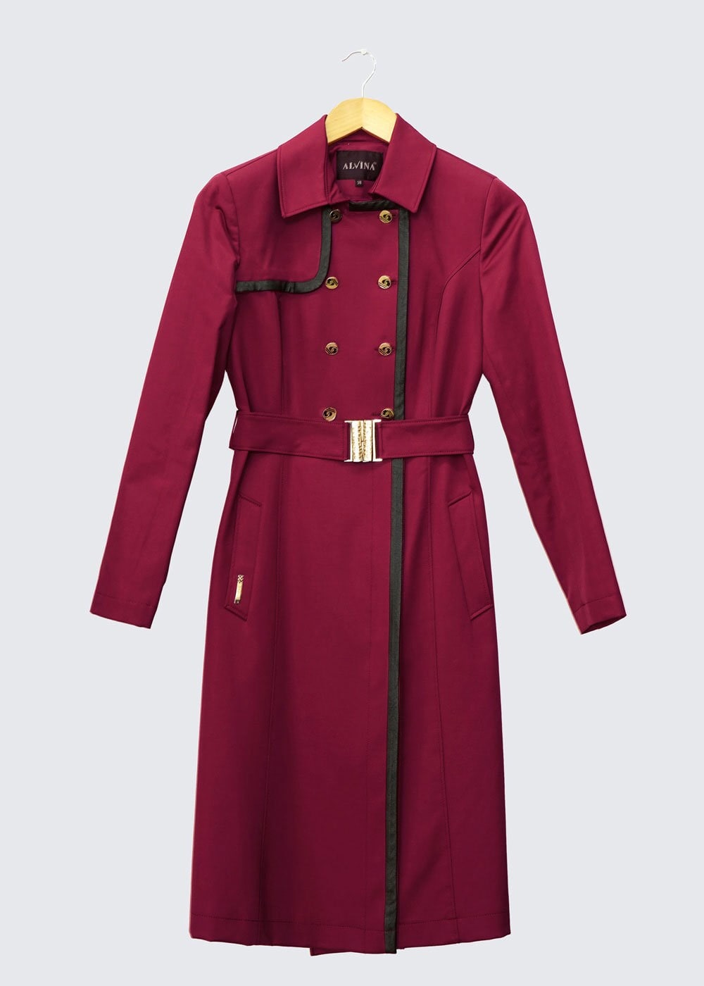 Tesettür giyim KIRMIZI 1333 TRENÇKOT