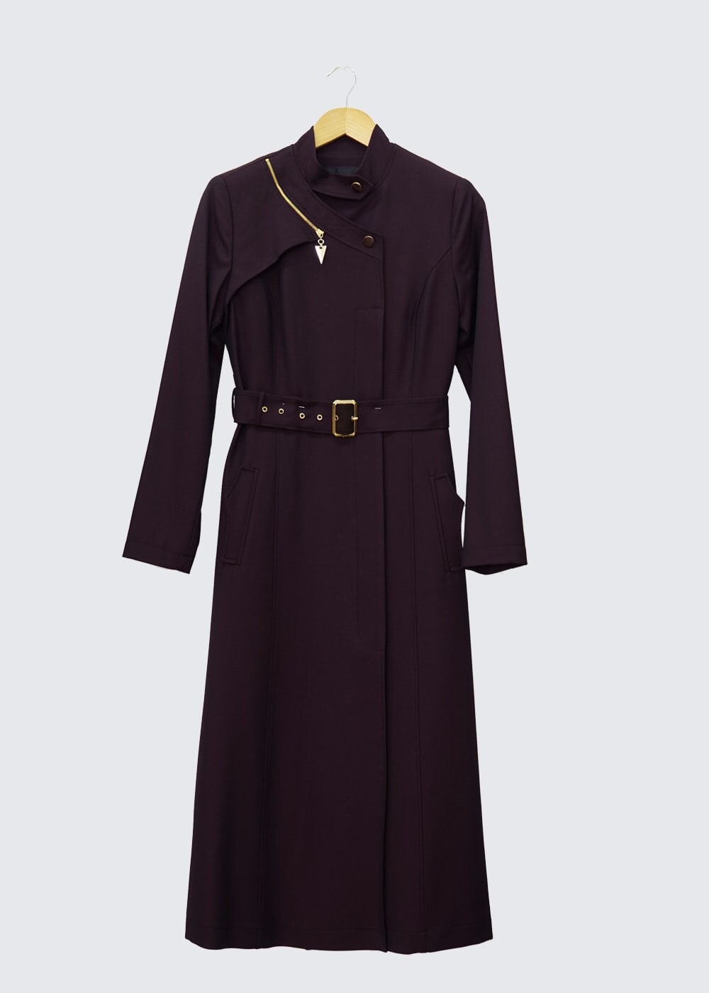 Tesettür giyim BORDO 1352 TRENÇKOT