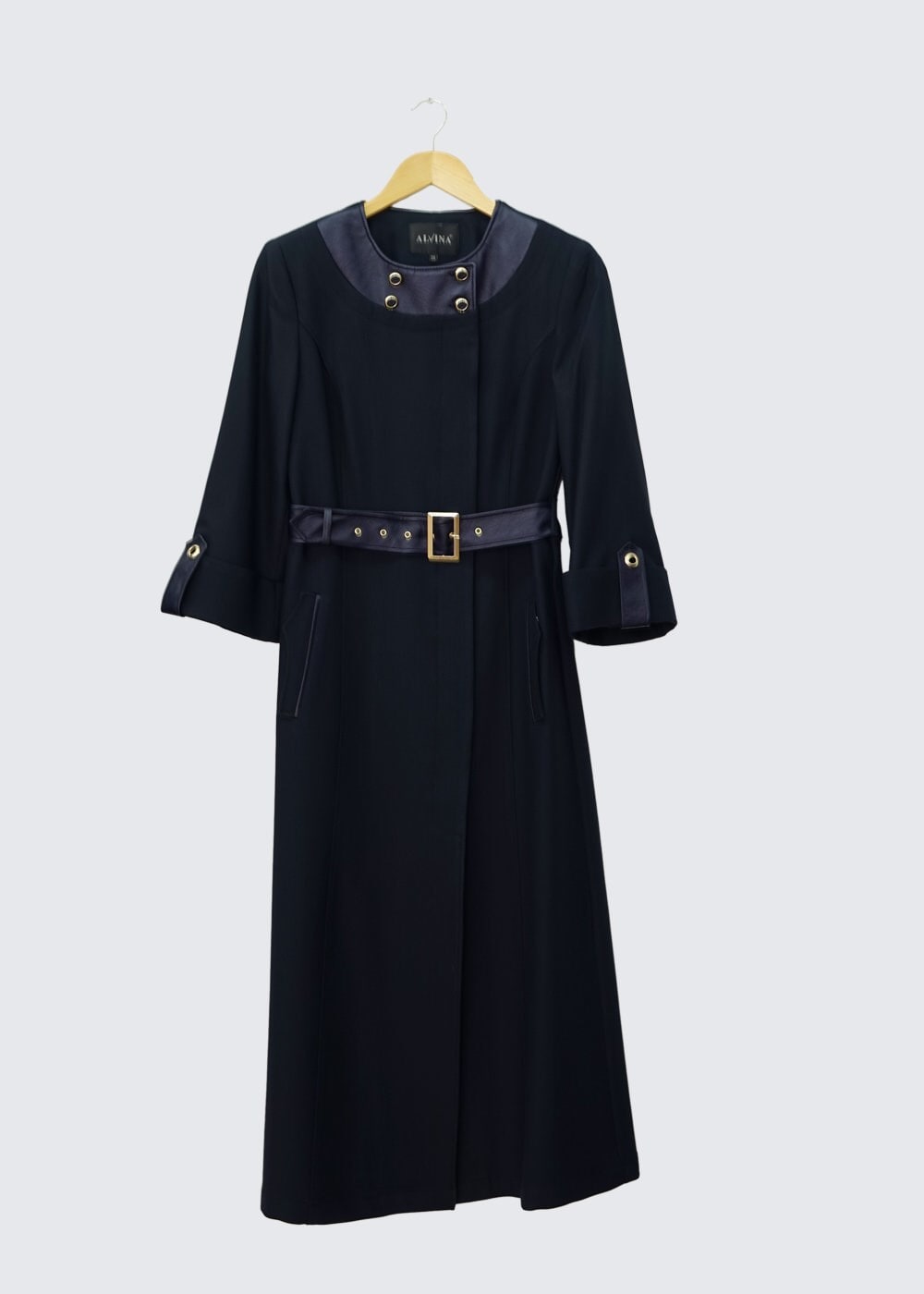 Tesettür giyim LACİVERT 1353 TRENÇKOT