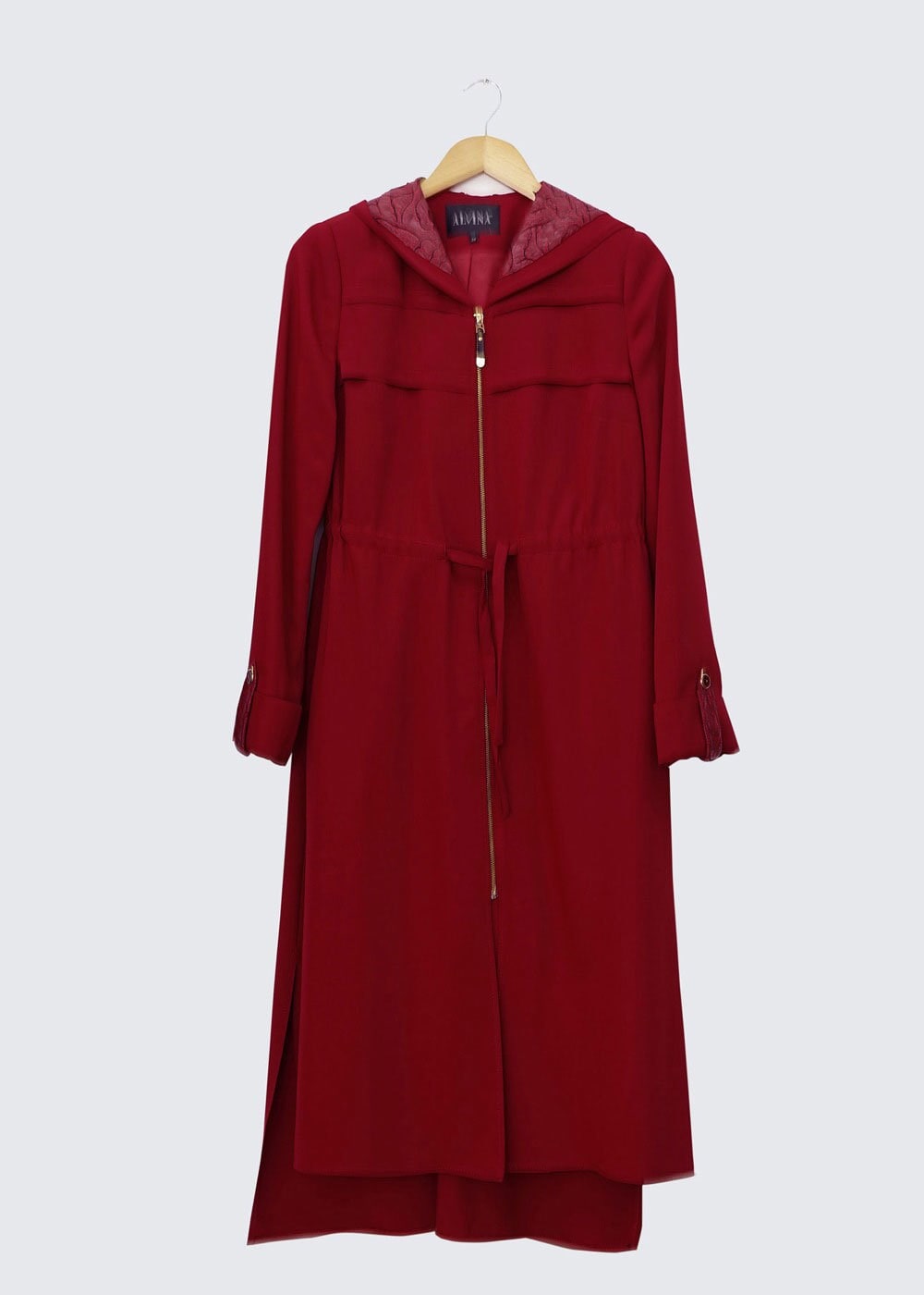 Tesettür giyim KIRMIZI 1354 TRENÇKOT